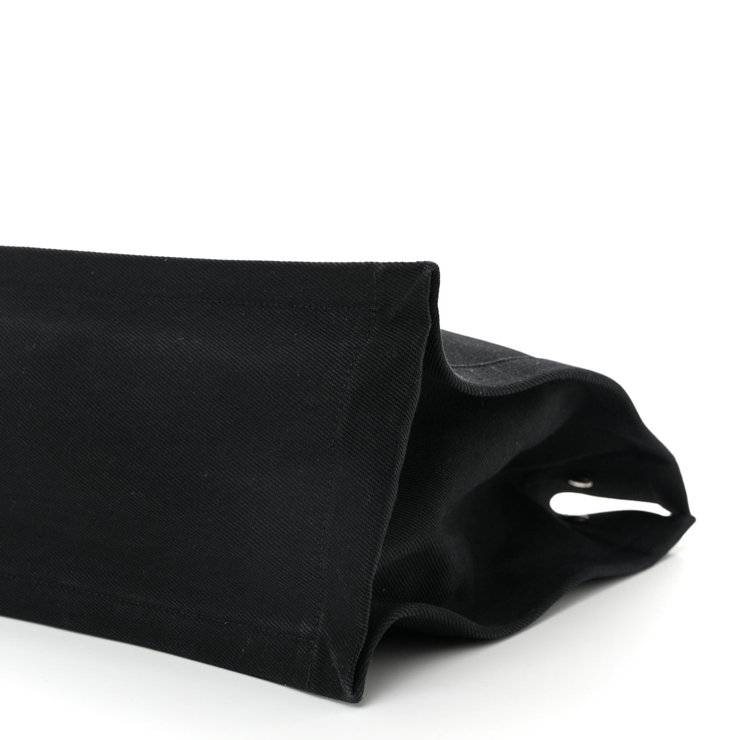 Linen Calfskin Rive Gauche Tote Black