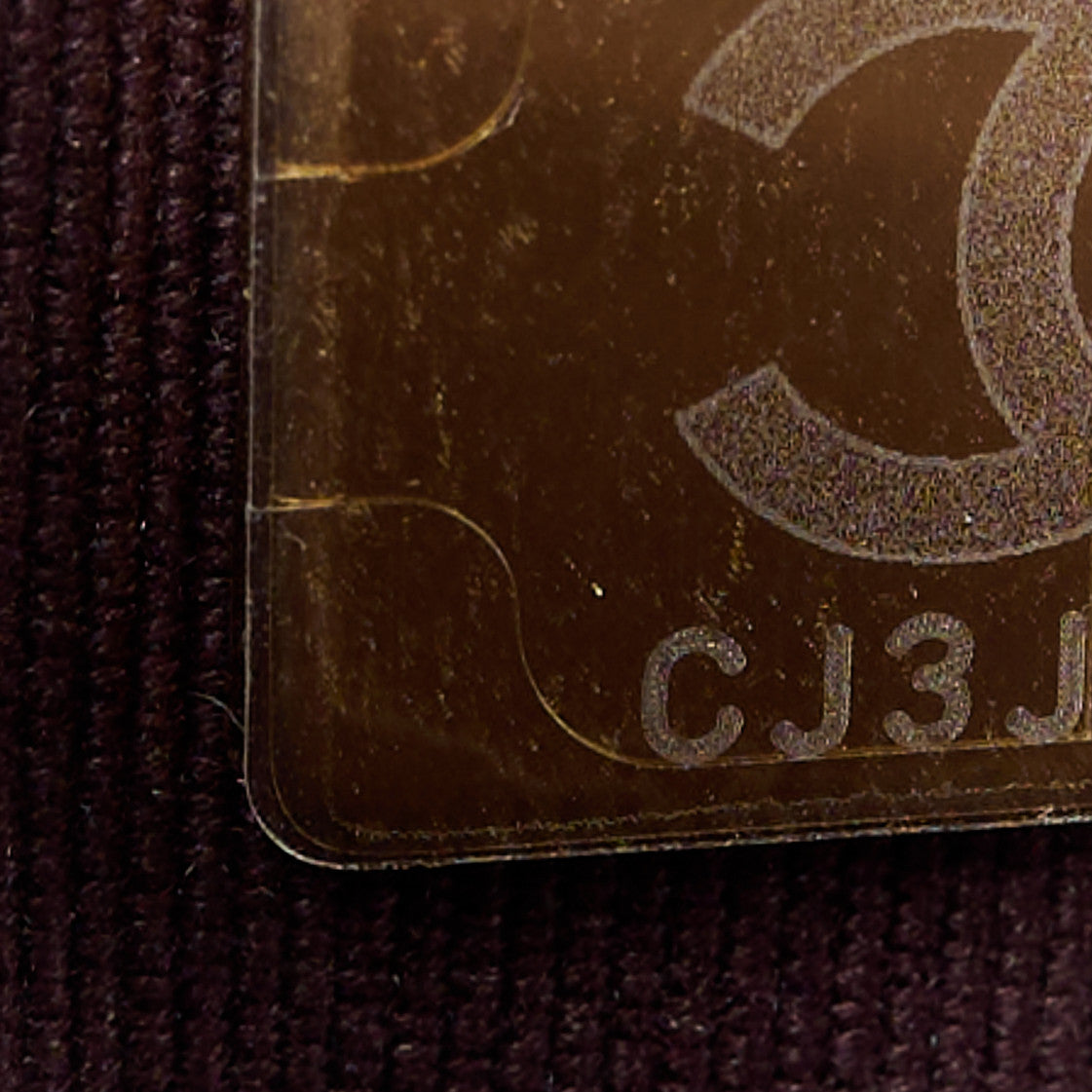Lambskin Quilted Studded CC Wallet On Chain WOC Brown