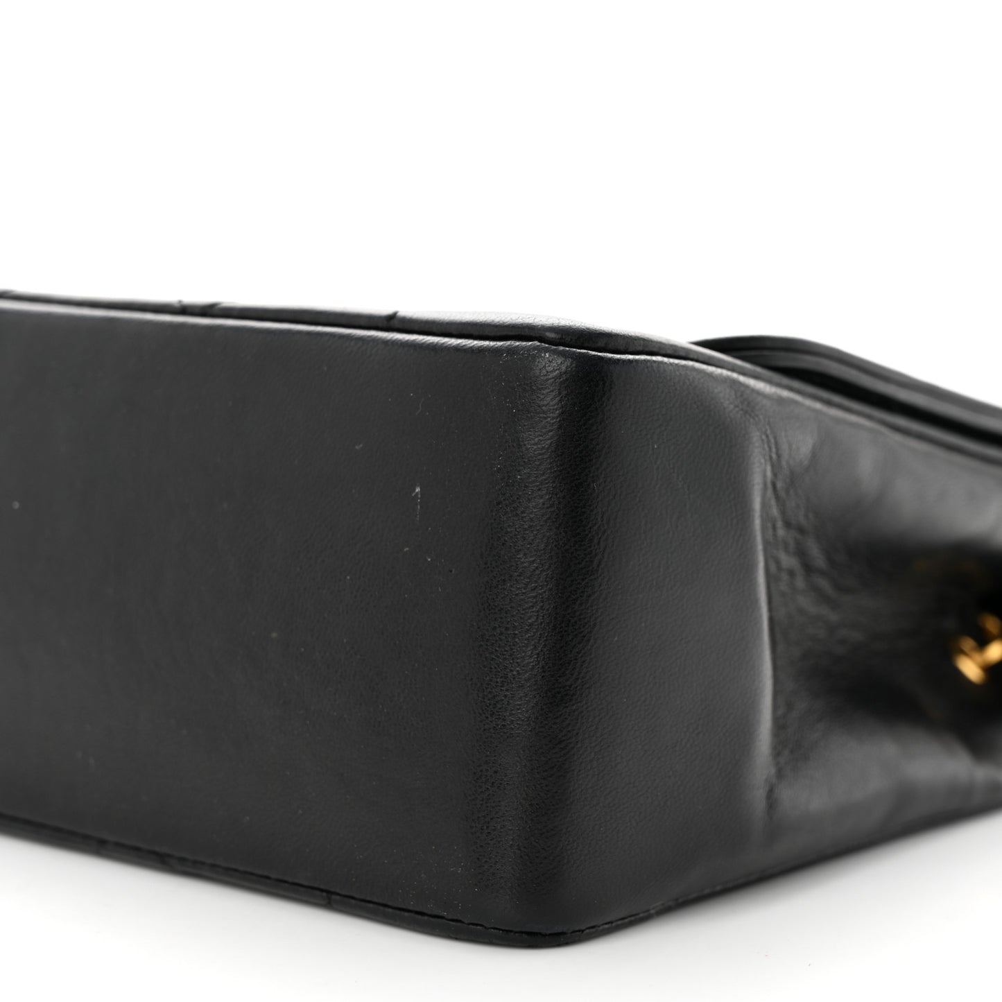 Lambskin Quilted Medium Single Flap Black