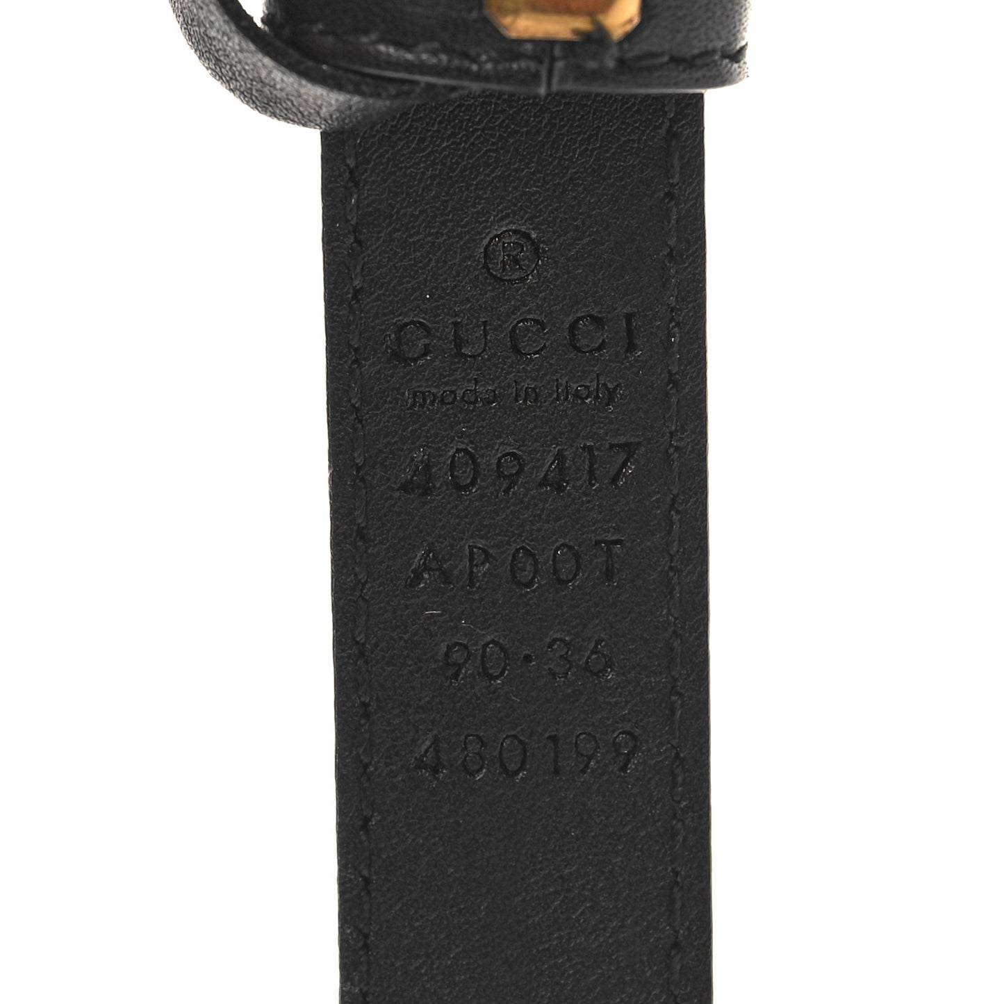 Calfskin Double G 20mm Belt 90 36 Black