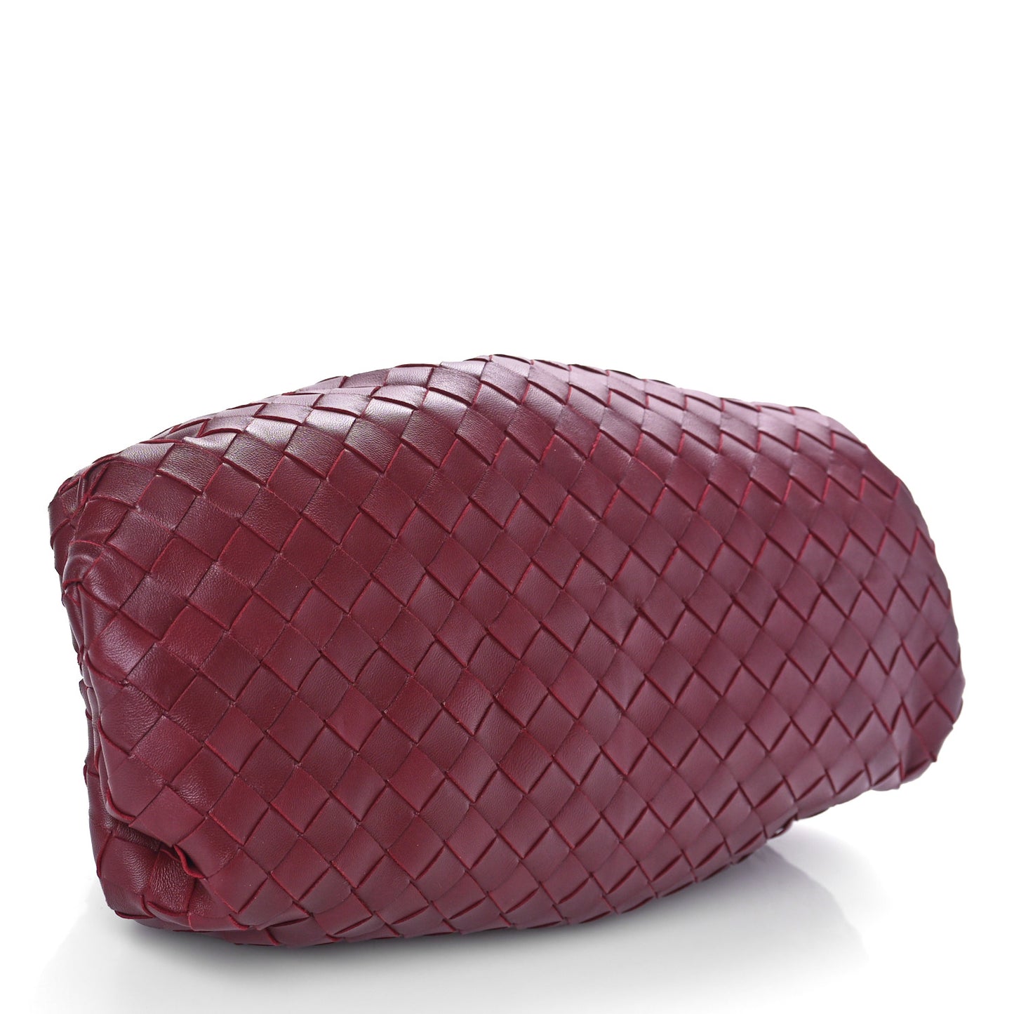Nappa Maxi Intrecciato The Pouch Oversized Clutch Bordeaux