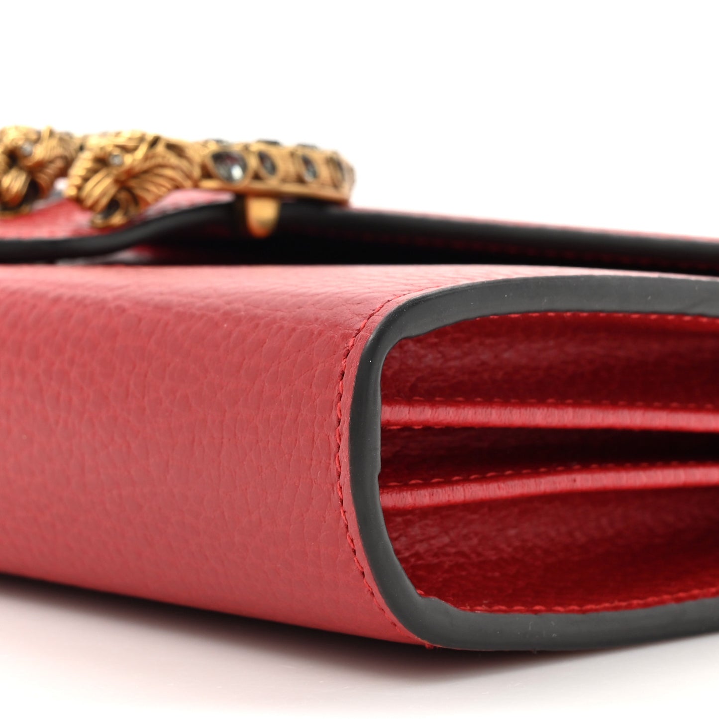 Calfskin Mini Dionysus Chain Wallet Hibiscus Red