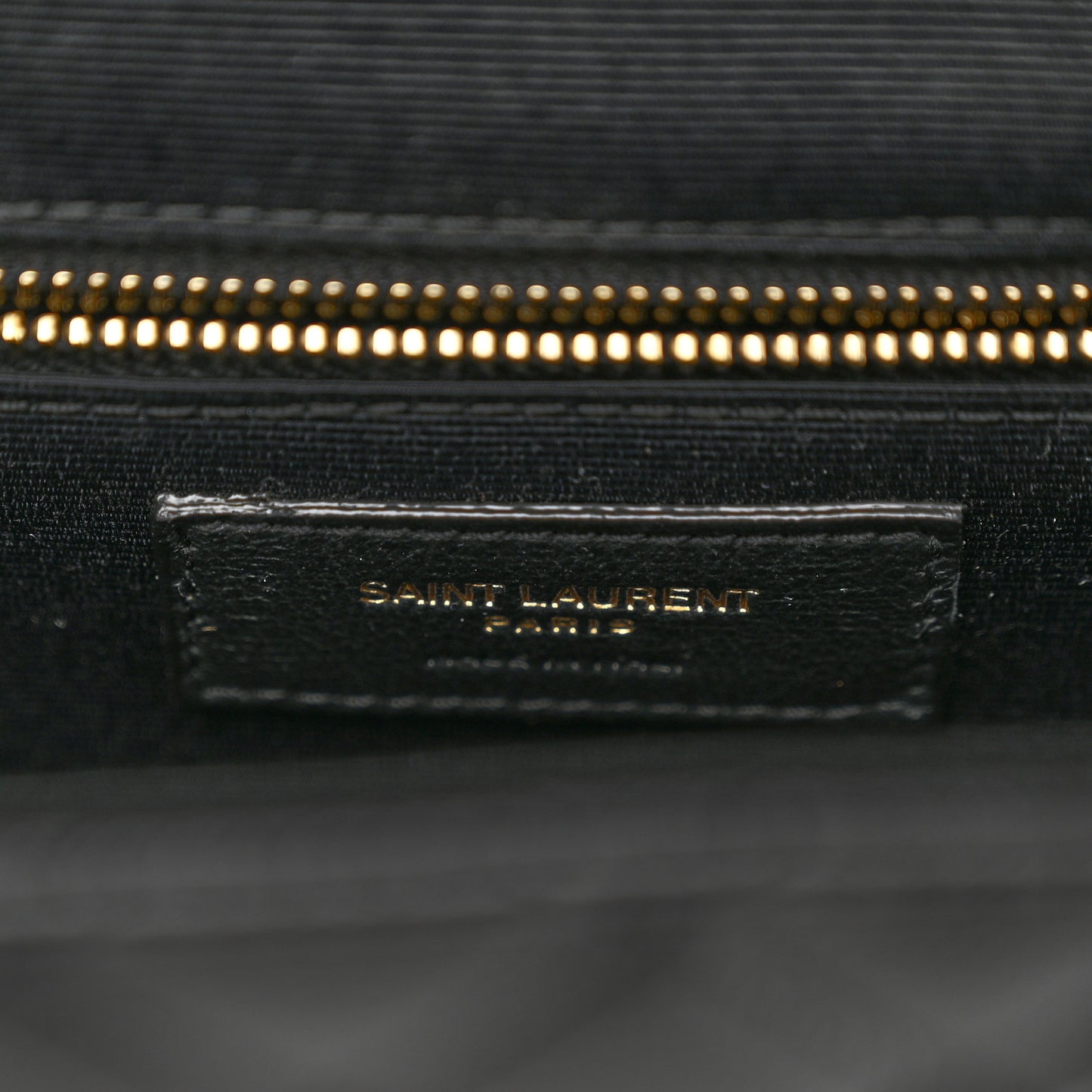 Grain De Poudre Textured Mixed Matelasse Large Triquilt Monogram Satchel Black