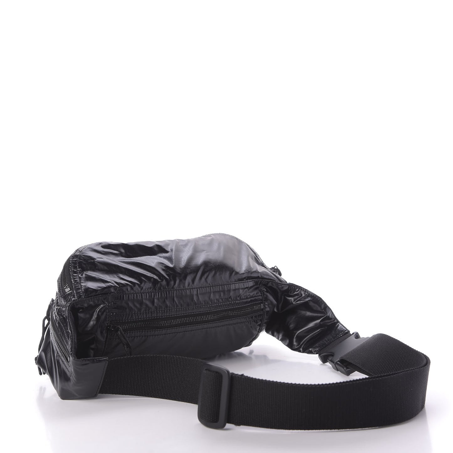 Nylon Logo Ripstop Body Belt Bag Black