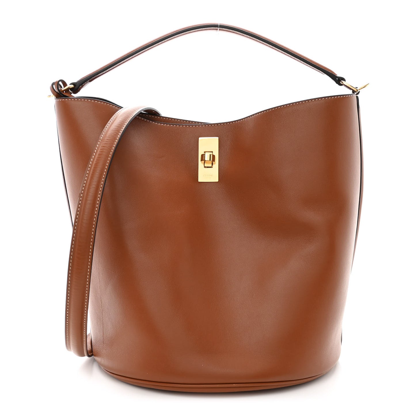Smooth Calfskin Bucket 16 Bag Tan