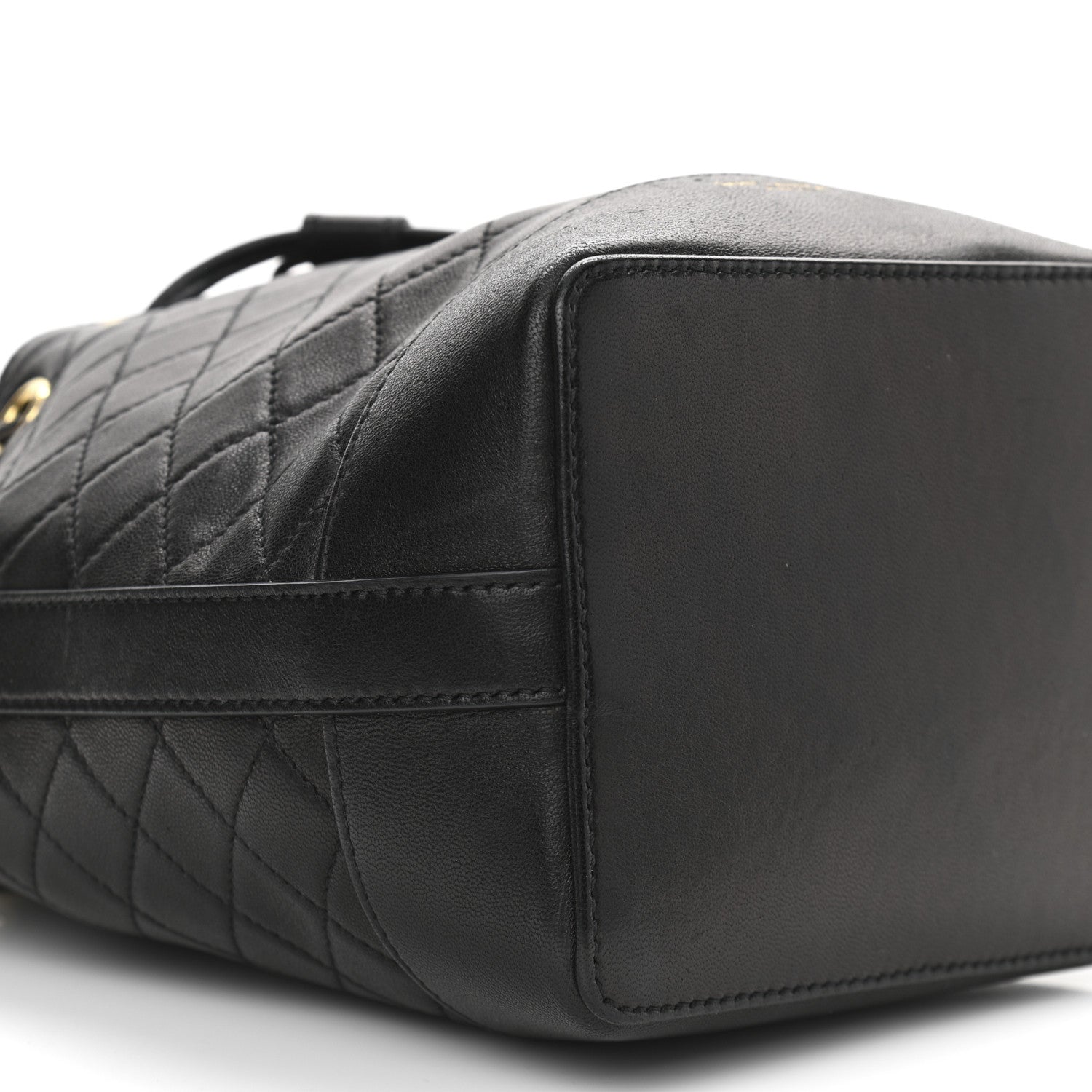 Saint Laurent Lambskin Quilted Small Emmanuelle Bucket Bag Black 9 of 11