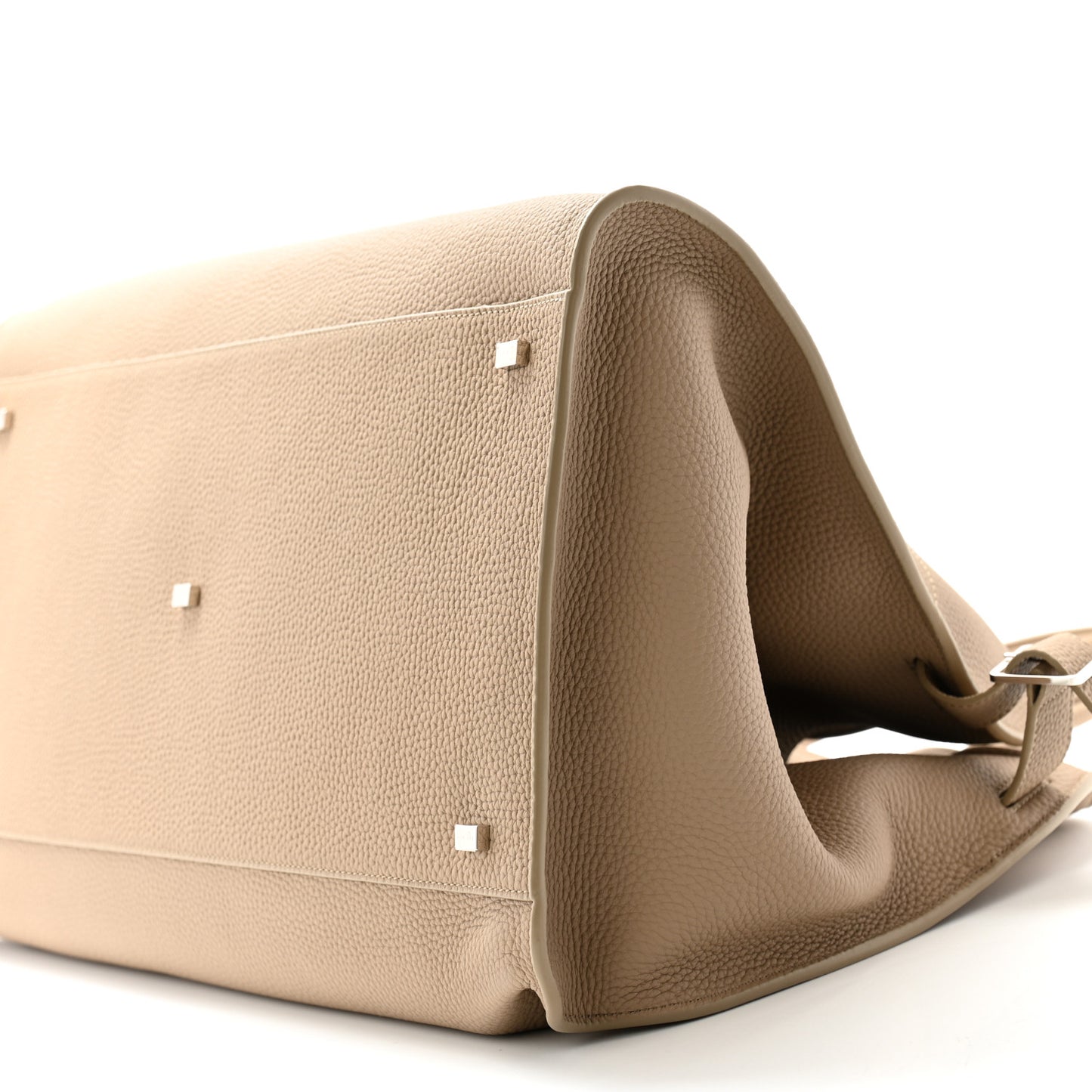 Matte Grained Calfskin Soft Margaux 17 Dark Taupe