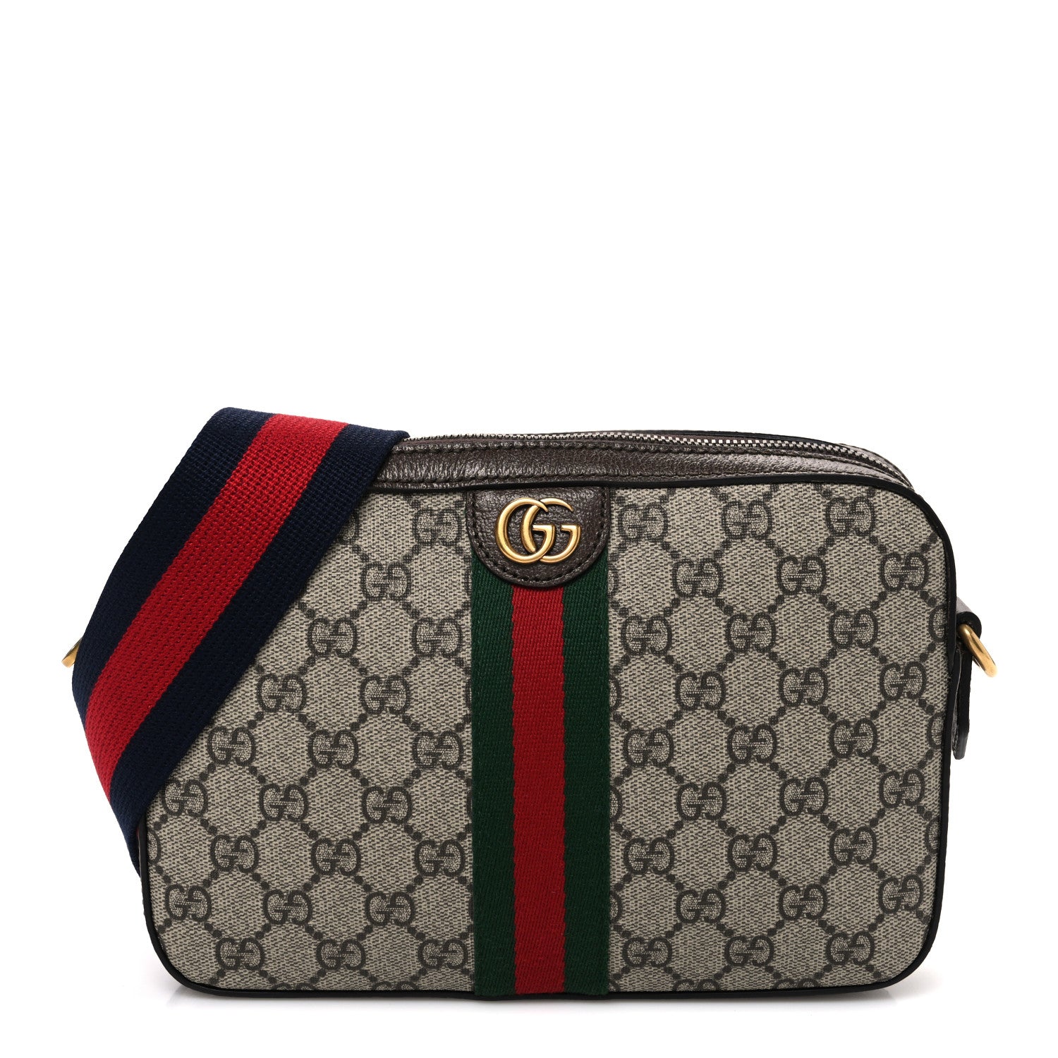 Gucci GG Supreme Monogram Textured Dollar Calfskin Web Ophidia
