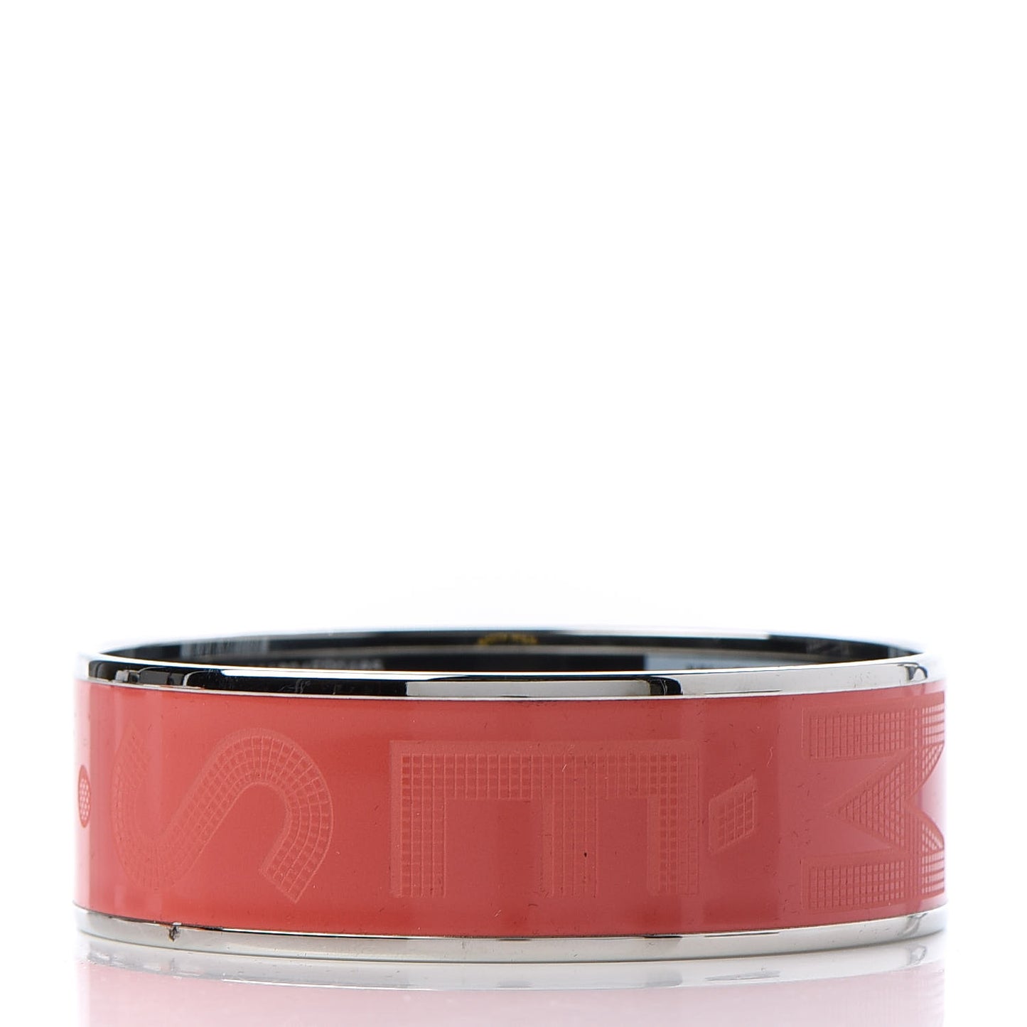 Enamel Wide Printed Sellier Bracelet 65 Rose Dahlia