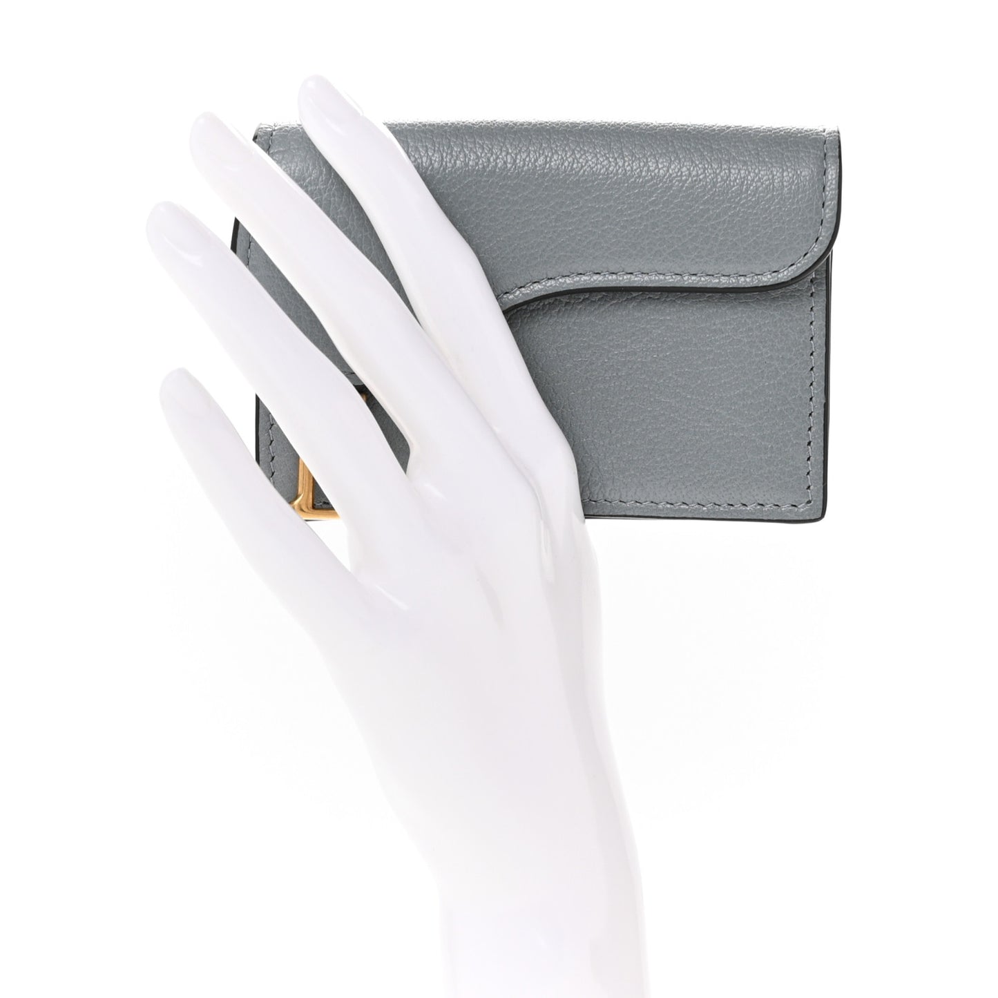 Goatskin Saddle Card Holder Sky Blue