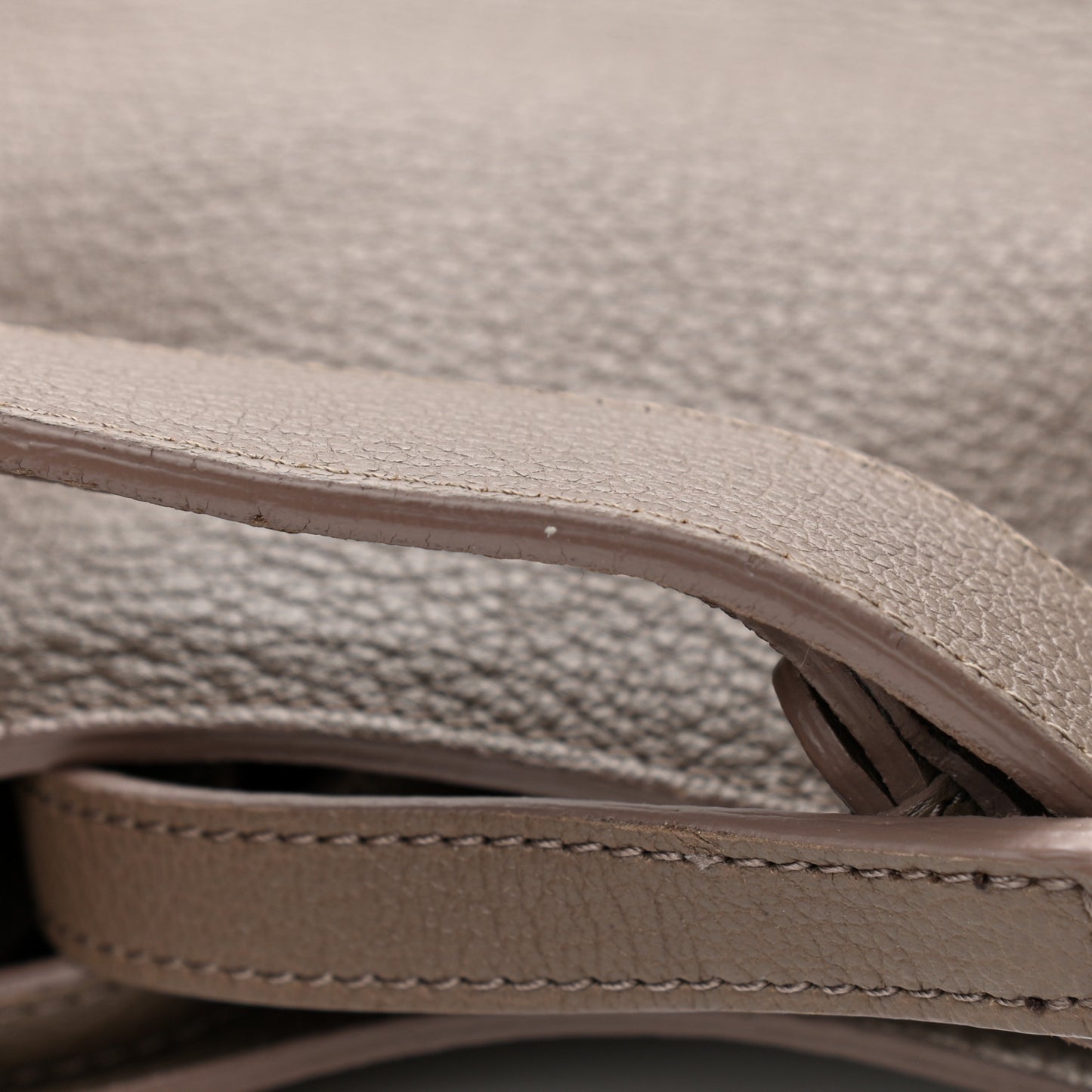 Goat Printed Calfskin Small Freya Hobo Taupe