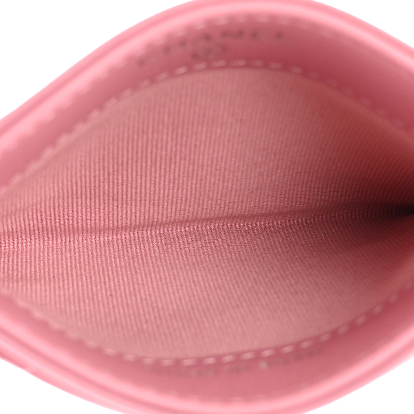 Lambskin Quilted Crystal Star Card Holder Pink