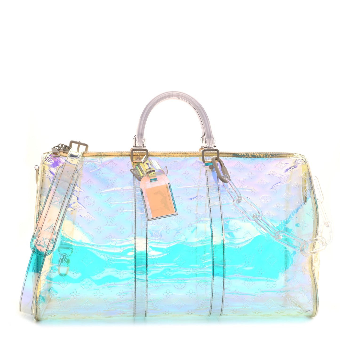 PVC Monogram Keepall Bandouliere 50 Iridescent Prism