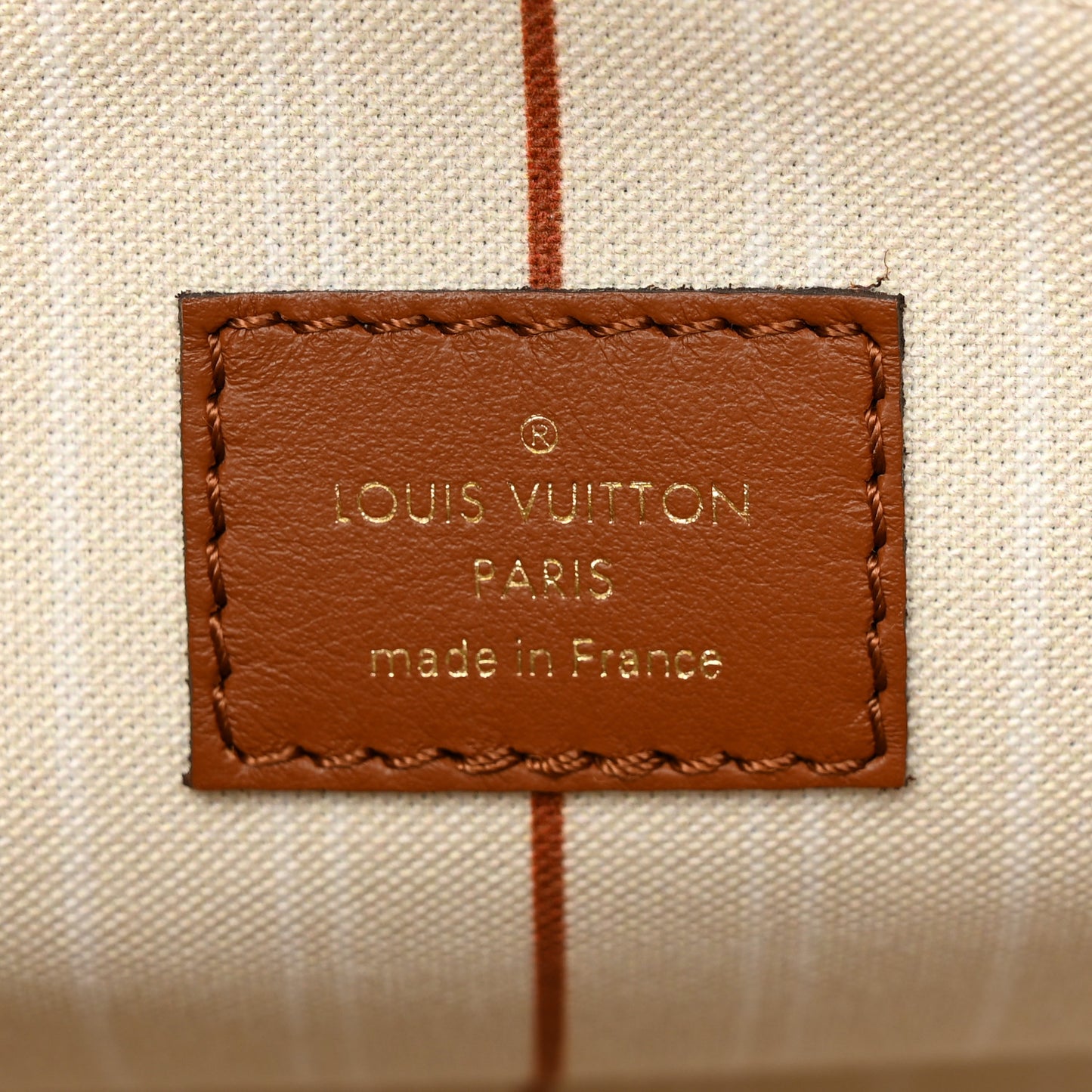 Canvas Calfskin Monogram On My Side PM Caramel Tan