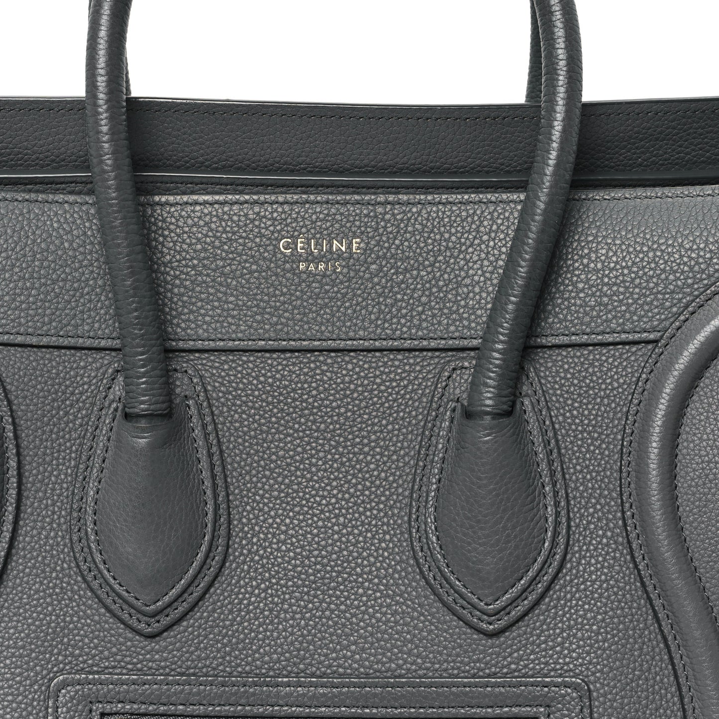 Drummed Calfskin Micro Luggage Kohl