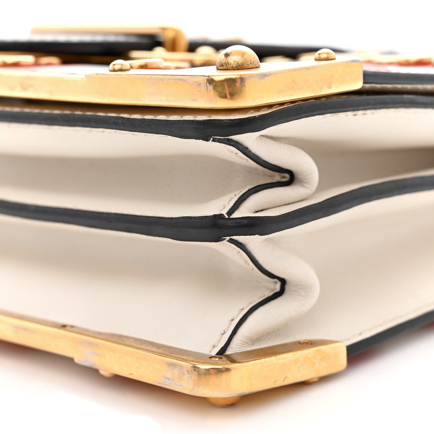 City Calf Saffiano Studded Cahier Bag Blue Fuoco