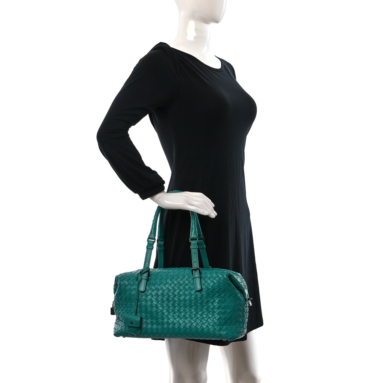 Bottega Veneta Nappa Intrecciato Boston Lagoon 2 of 10