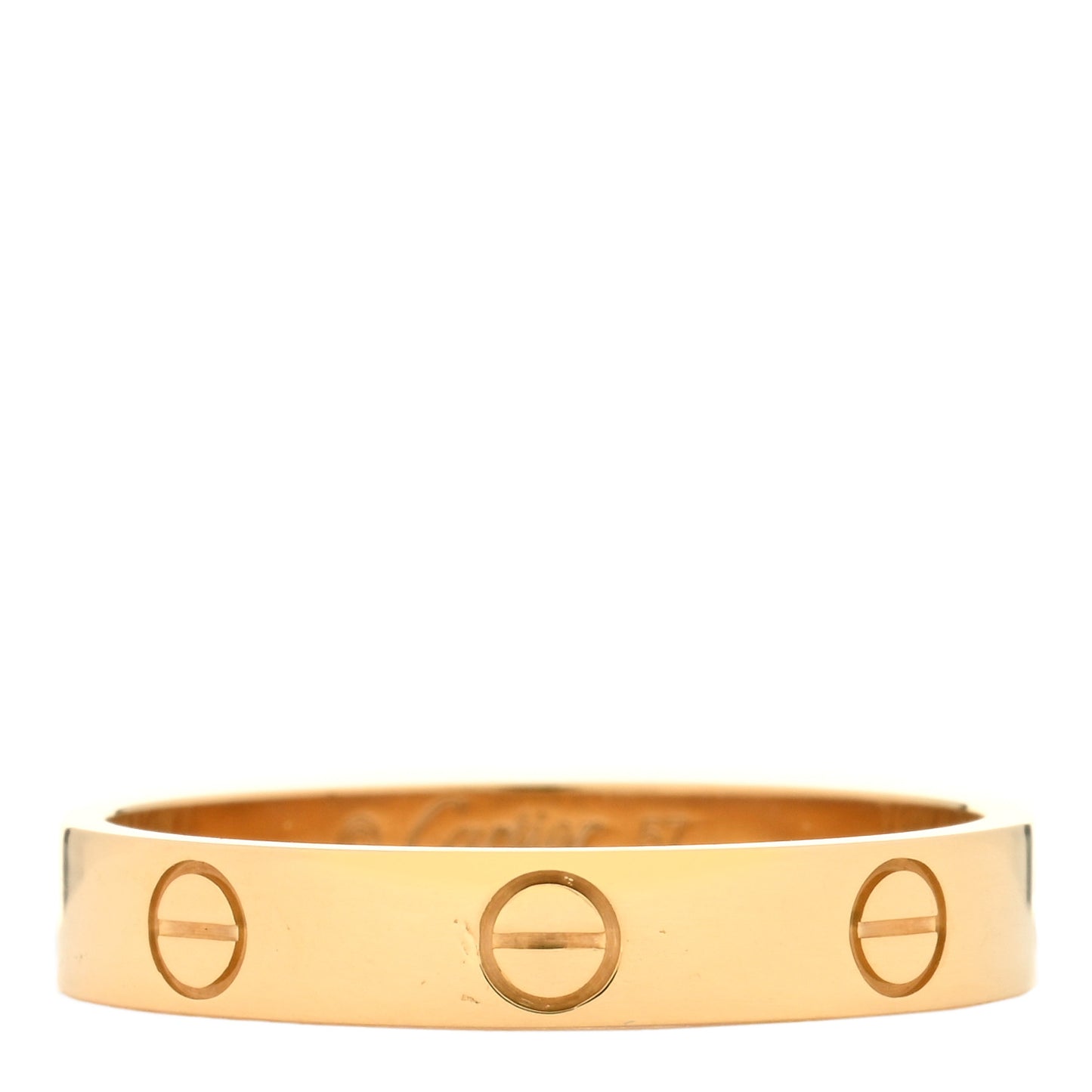 18K Yellow Gold 3.5mm LOVE Wedding Band Ring 57 8