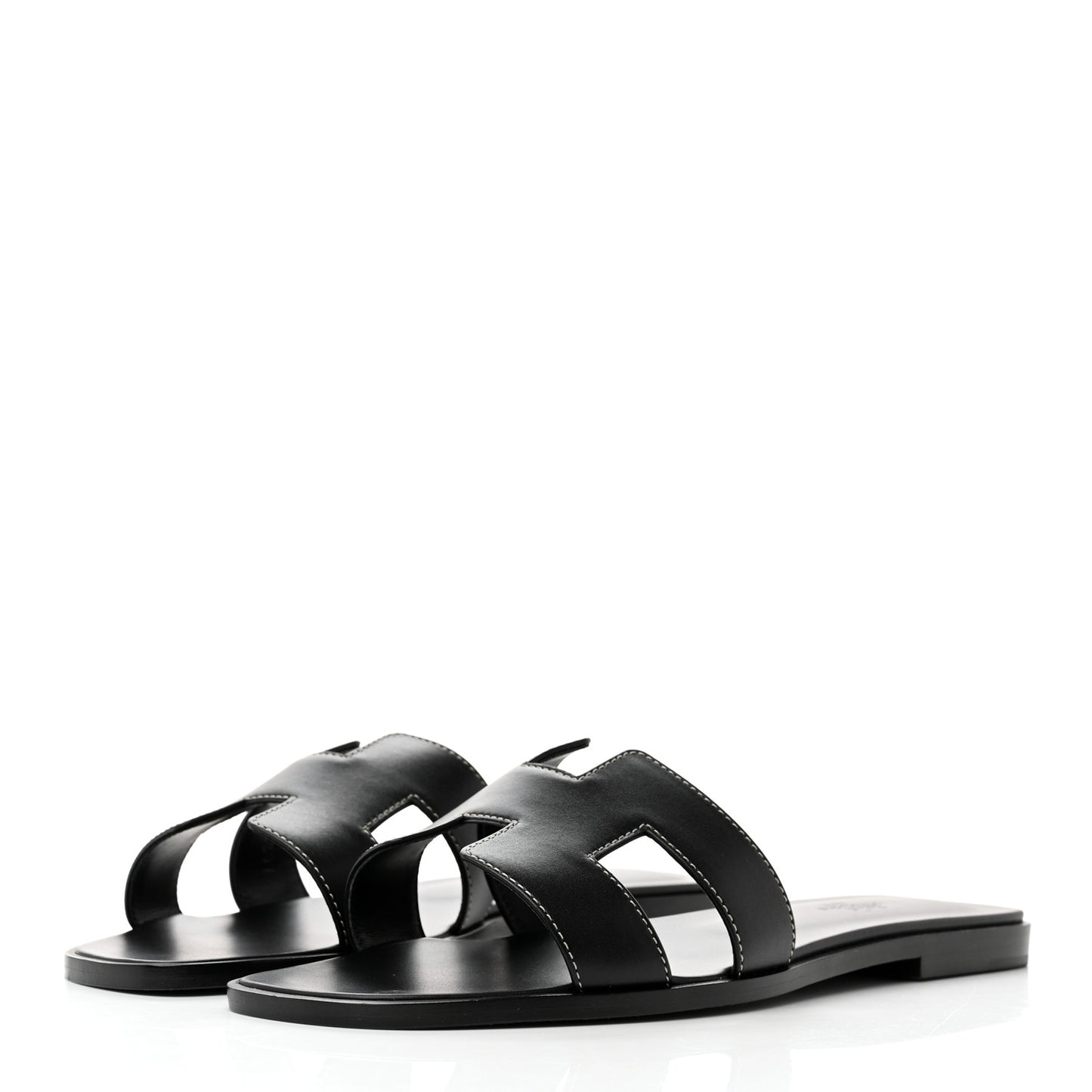 Box Calfskin Oran Sandals 40 Black