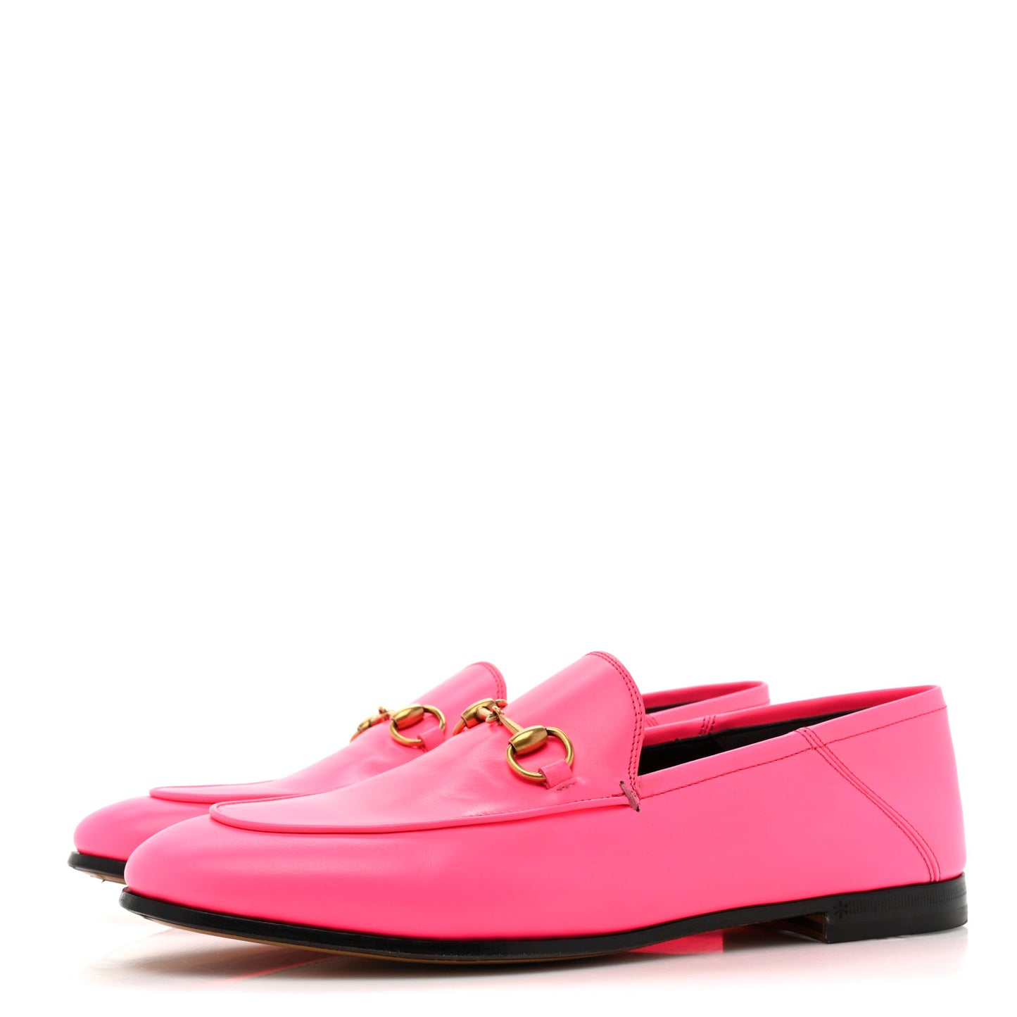 Apollo Fluo Calfskin Malaga Kid Womens Brixton Horsebit Loafers 38 Fuxia Fluo
