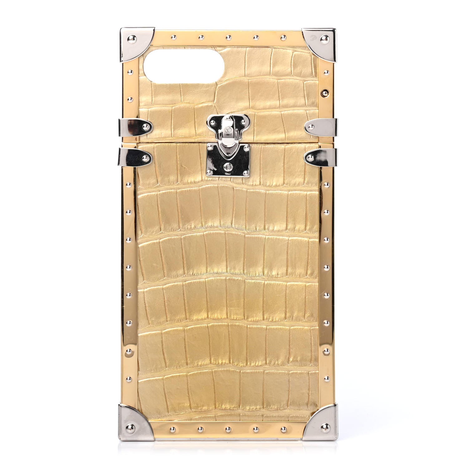 Louis Vuitton Crocodile Eye-Trunk iPhone 7 Plus Case Gold 831281