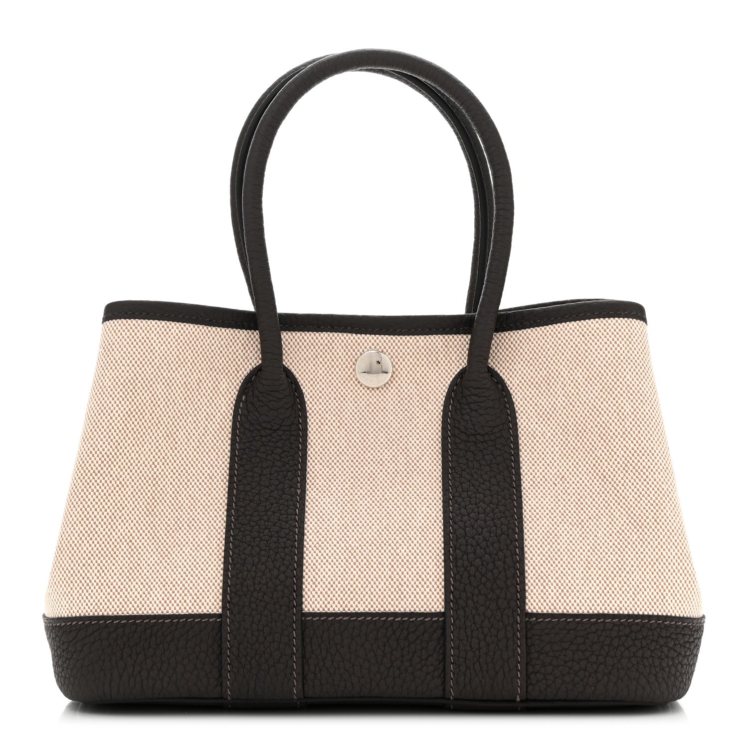 HERMES トートバッグ ベージュ/ブラック Hermes H Viking Negonda Neo Garden 23 Ecru Beige Bai Brun 1622602