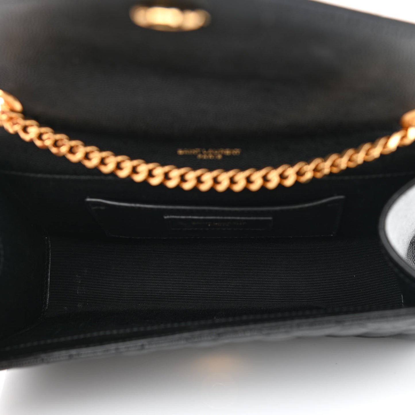 Grain De Poudre Textured Mixed Matelasse Triquilt Small Monogram Satchel Black
