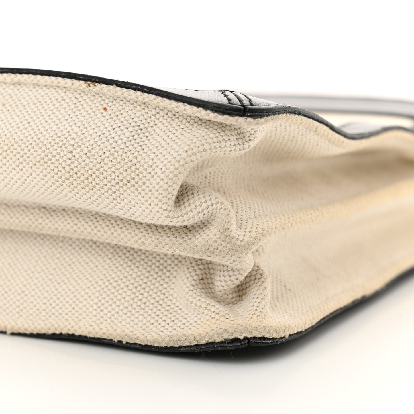 Cotton Canvas Pochette Crossbody Bag Black