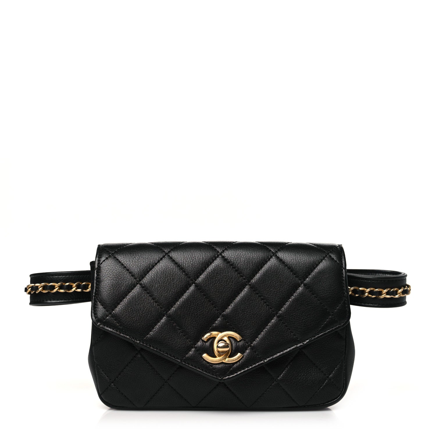 Chanel Calfskin Quilted Flap Waist Bag Black 1 of 10