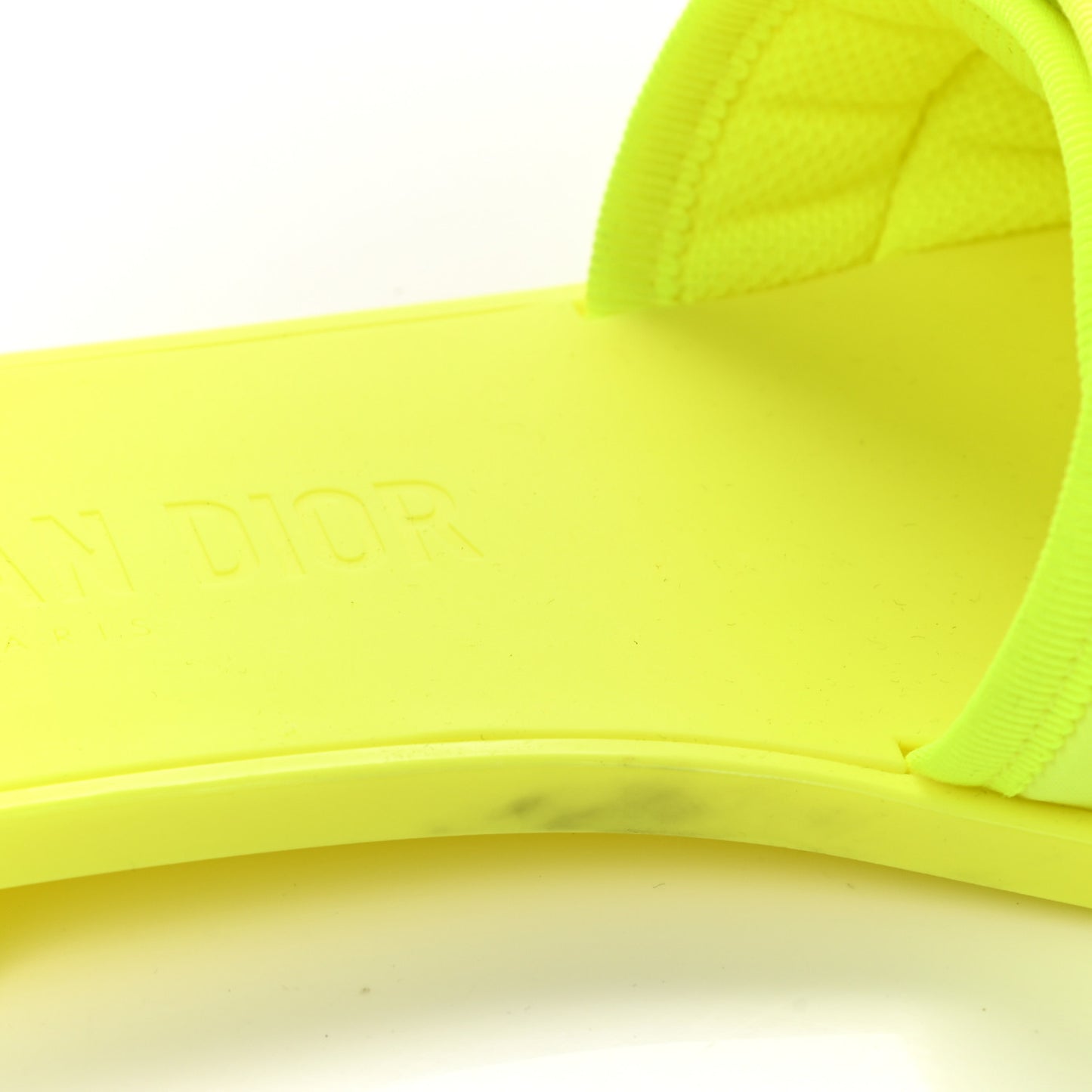 Technical Stretch Fabric Camouflage Dio(r)evolution Slide Sandals 40 Yellow Fluo