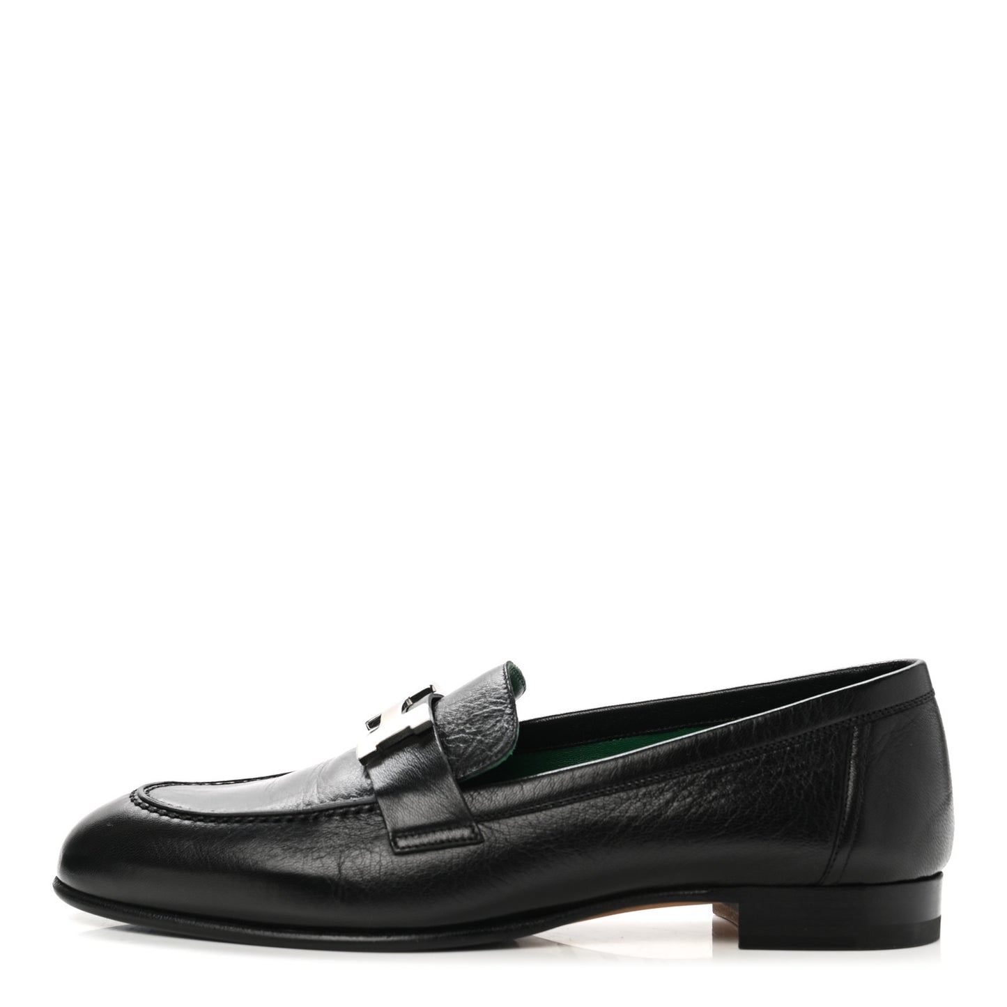 Goatskin Womens Paris Loafers 37.5 Black
