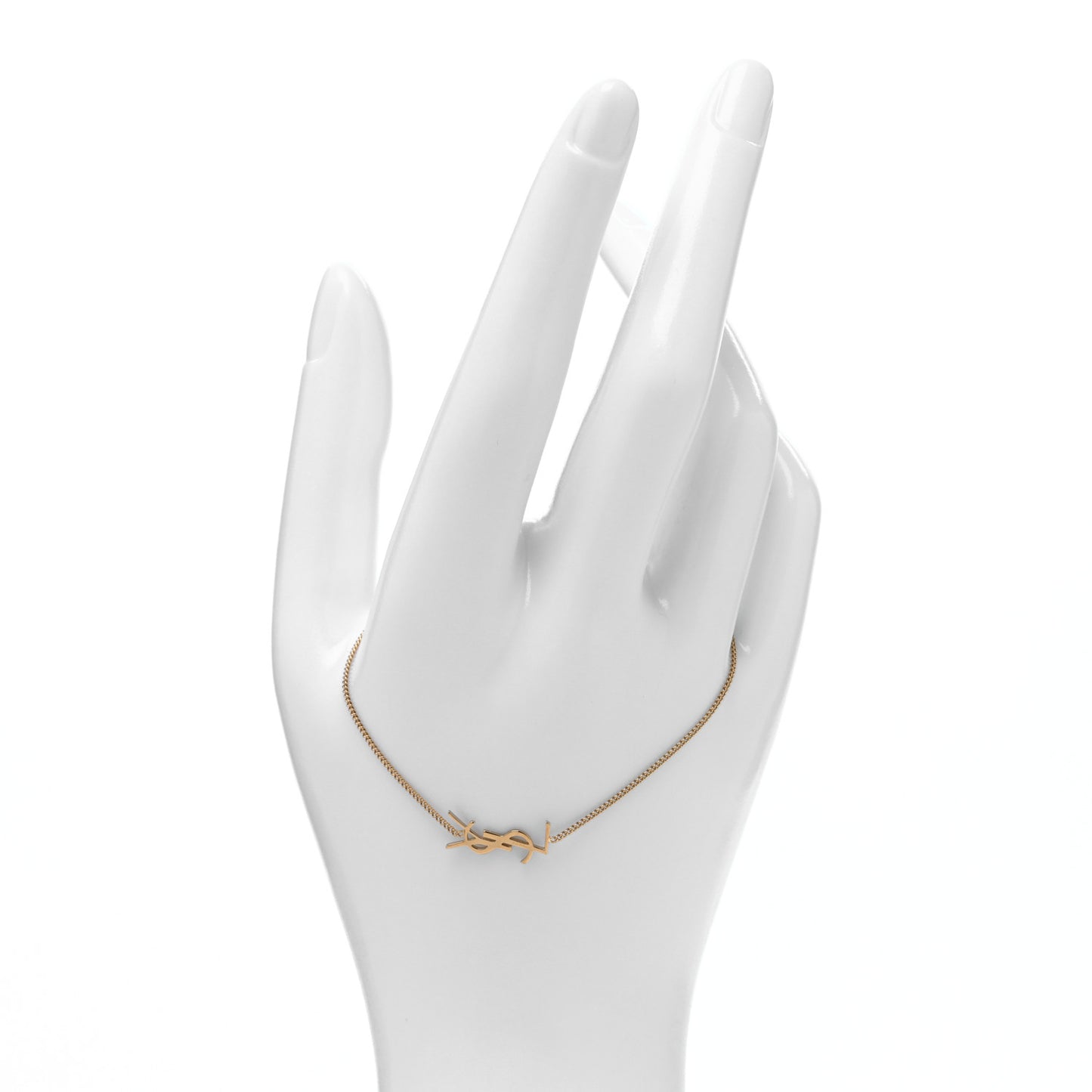 Brass Monogram Charm Bracelet Gold