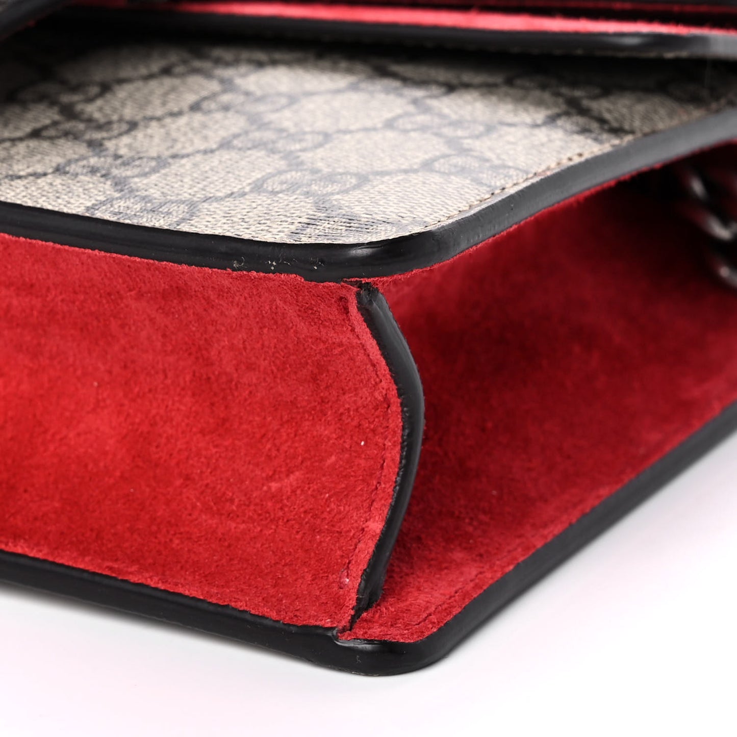 GG Supreme Monogram Mini Dionysus Shoulder Bag Hibiscus Red