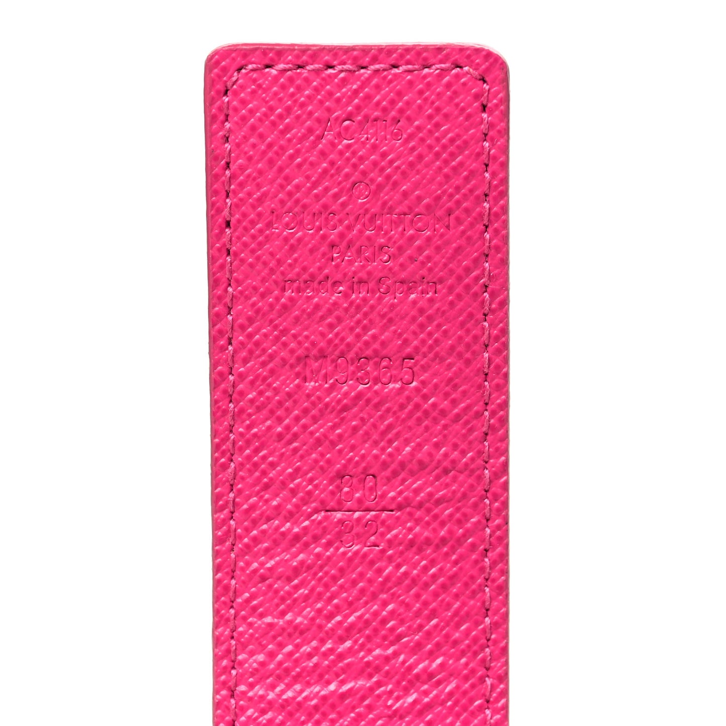 Monogram Calfskin 30mm LV Initiales Reversible Belt 80 32 Fuchsia