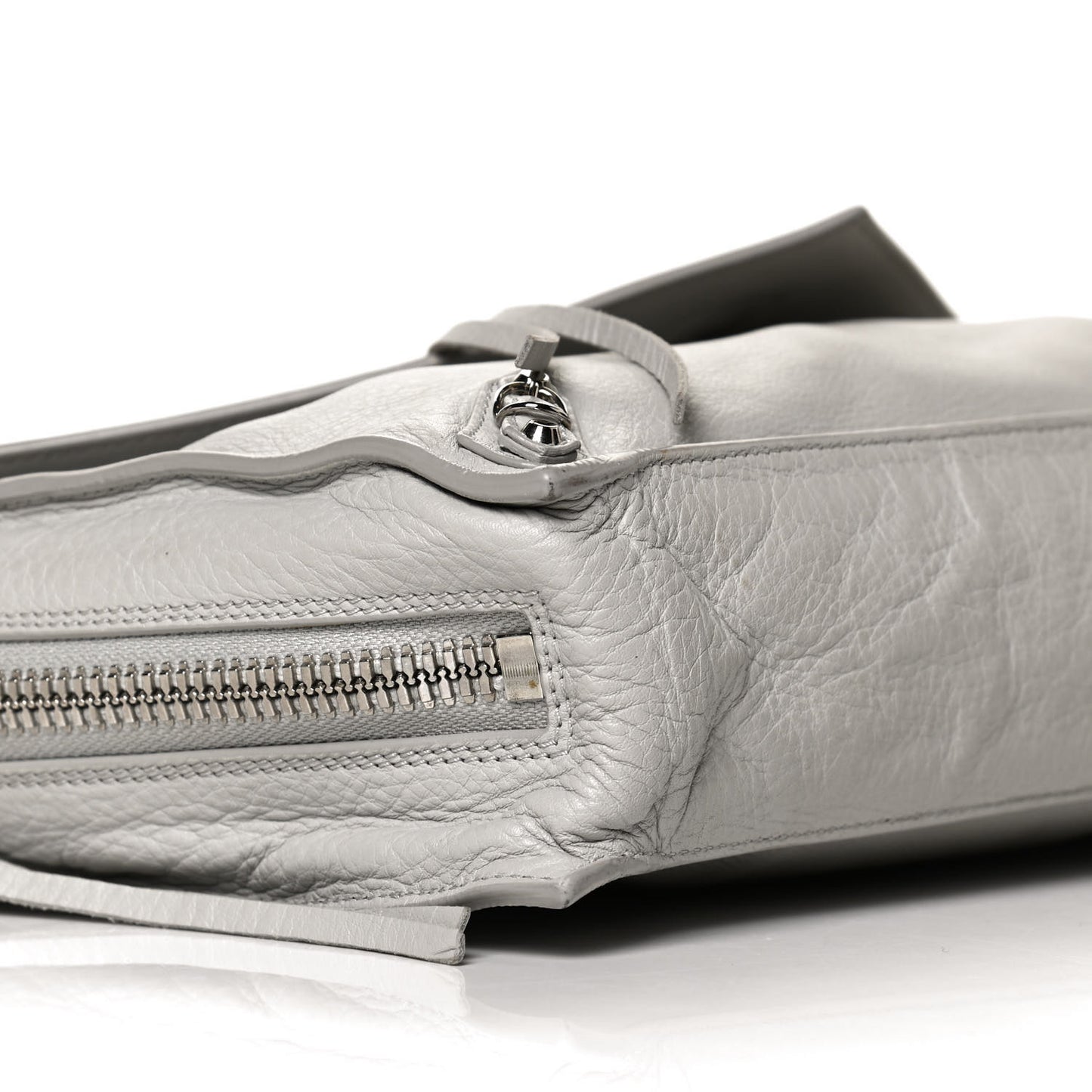 Veau Papier Sight Clutch Gris Metal