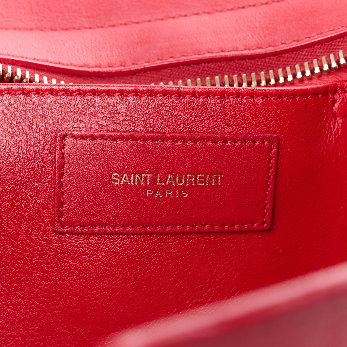 Calfskin Small Classic Y Cabas Red