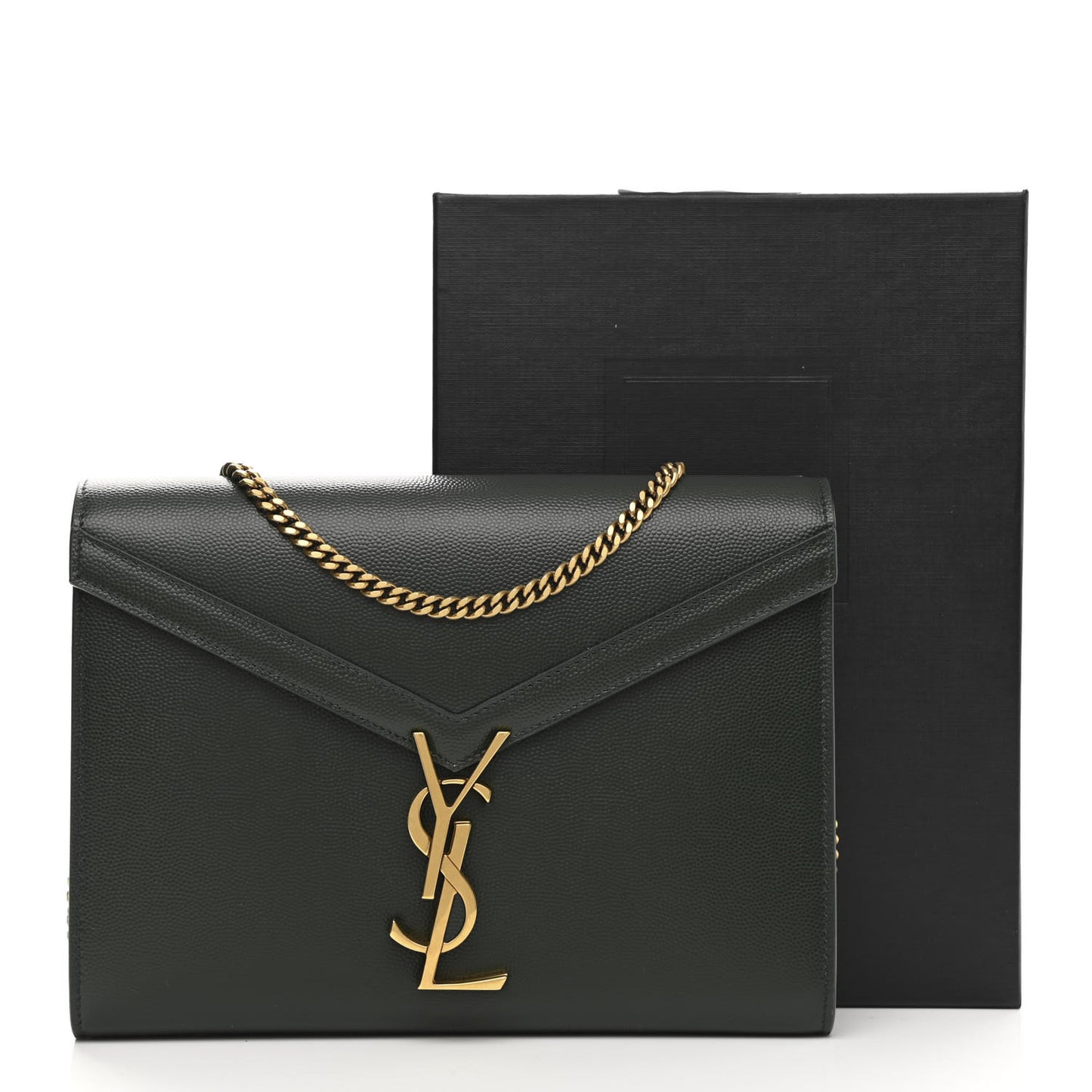 Smooth Calfskin Monogram Cassandra Clasp Bag Dark Green