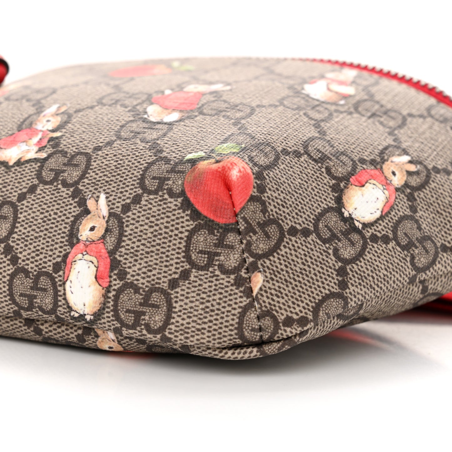 X Peter Rabbit GG Supreme Monogram Rabbit Apple Childrens Belt Bag