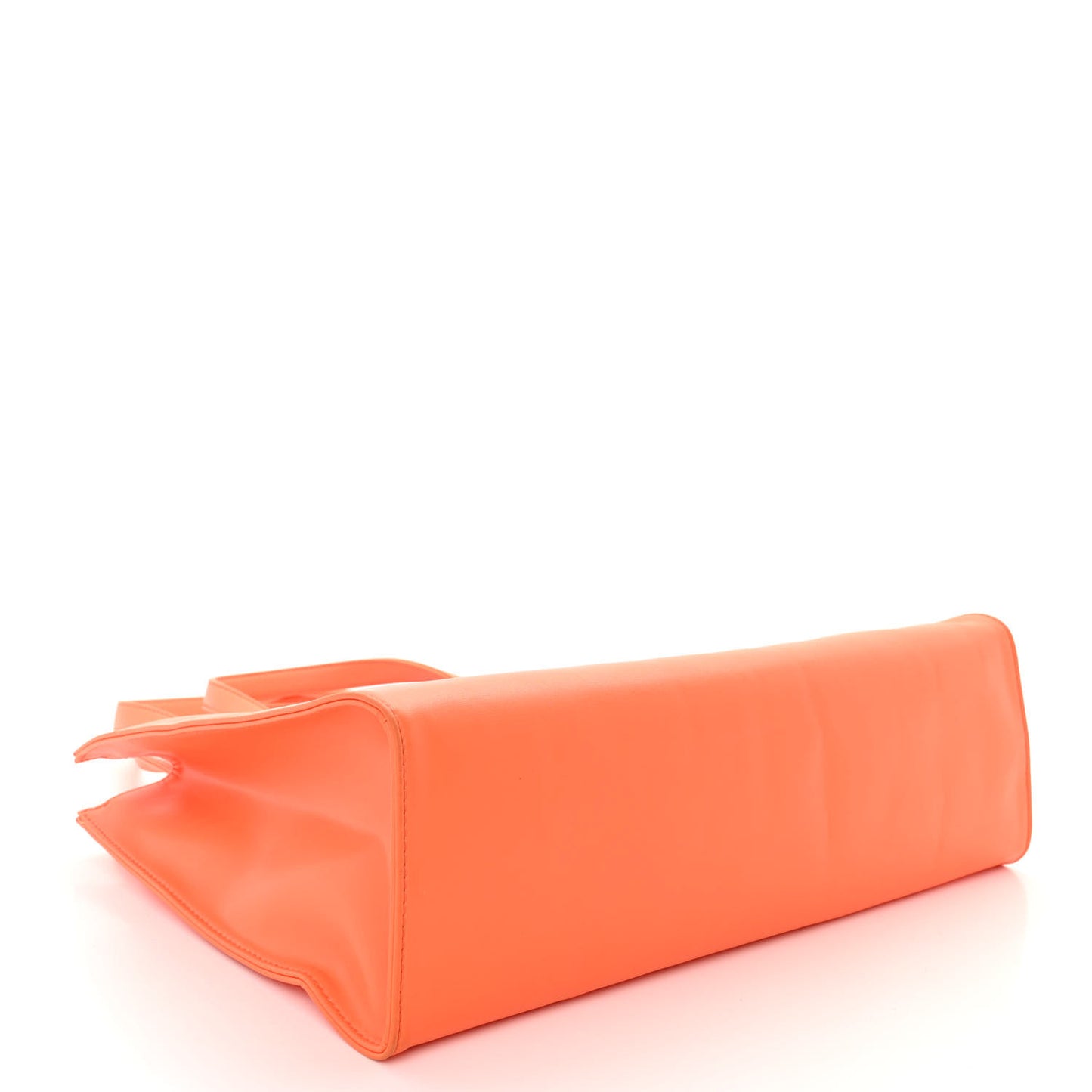 Vegan Leather Medium Shopping Bag Orange
