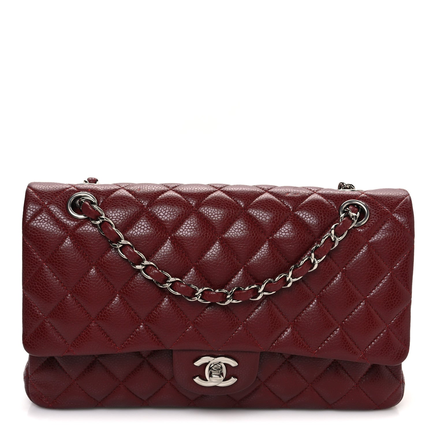Chanel Caviar Quilted Medium Double Flap Burgundy 1 of 12