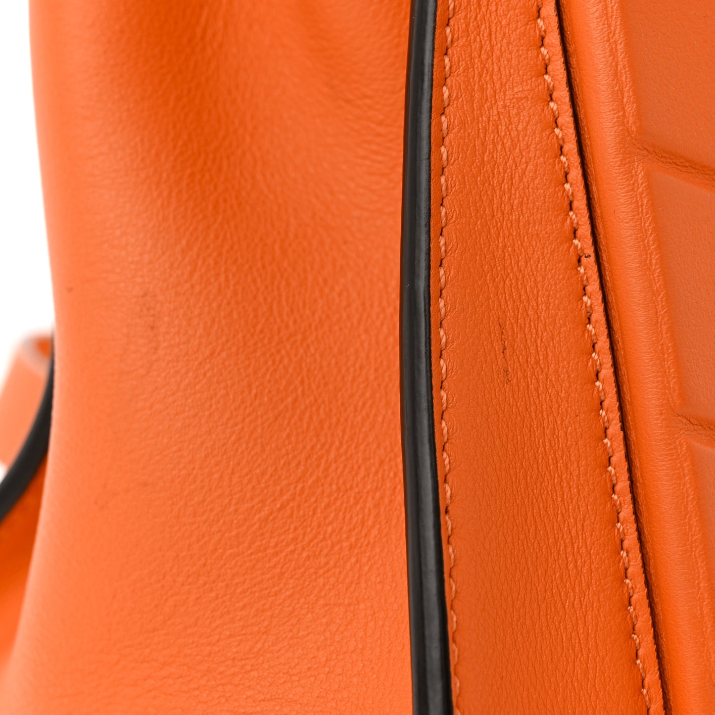 Vitello Seta Shiny Nappa Medium 3 Pocket Peekaboo Iconic Satchel Papaya