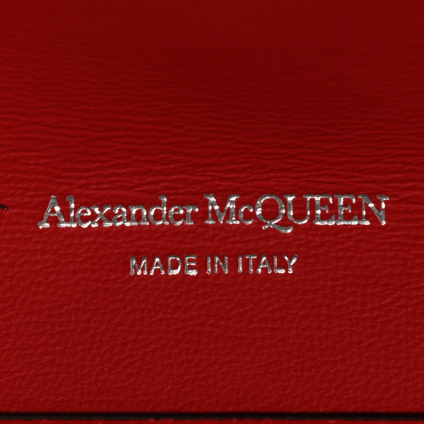 Calfskin Skull Stud Envelope Clutch Red