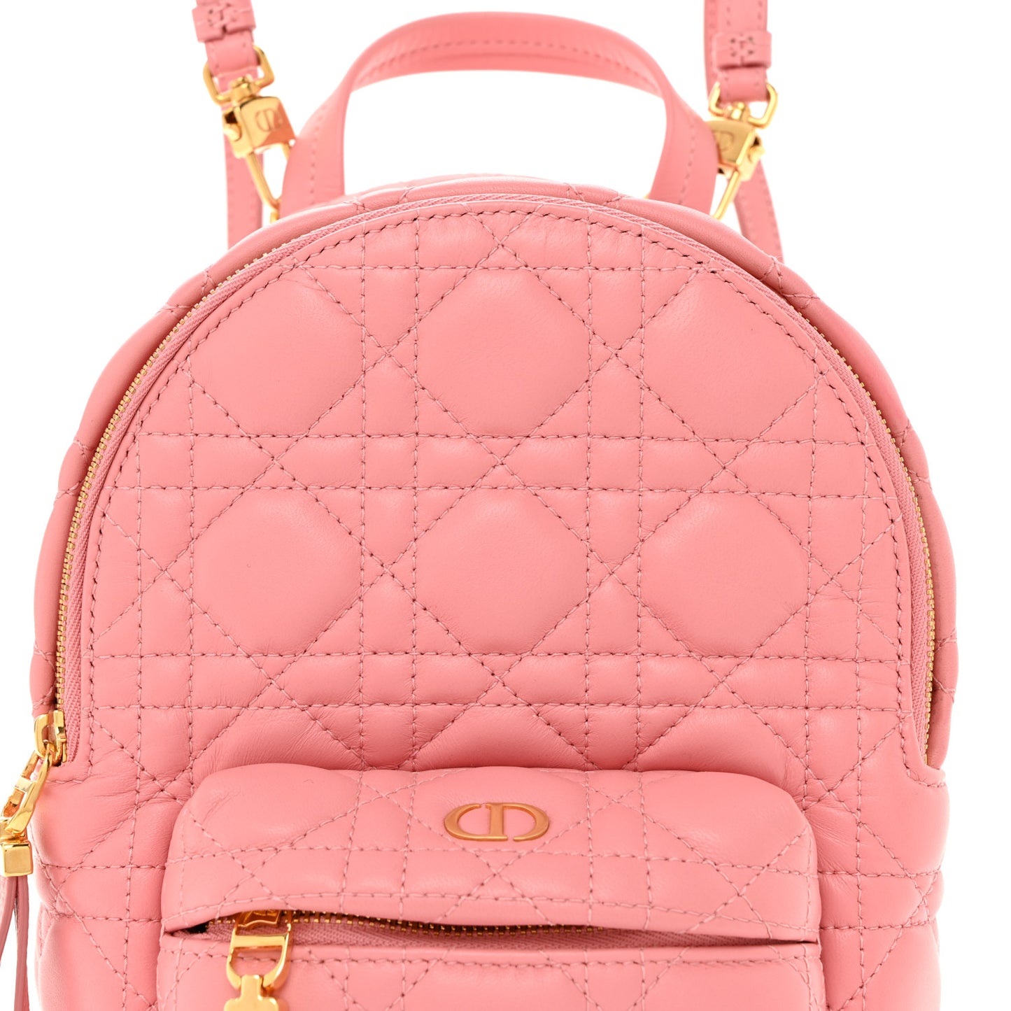 Lambskin Cannage Mini Backpack Peach Blossom