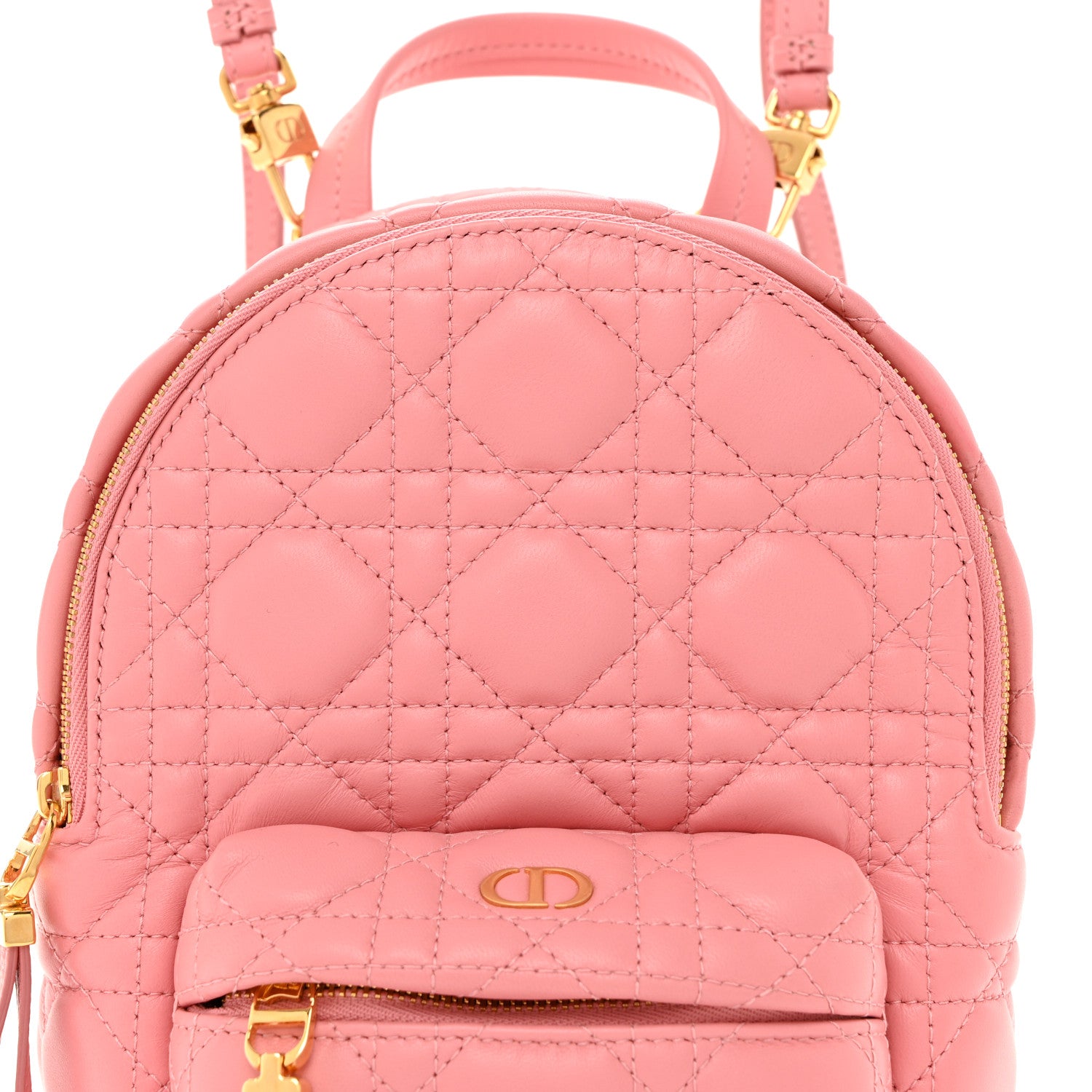 Christian Dior Lambskin Cannage Mini Backpack Peach Blossom 8 of 10