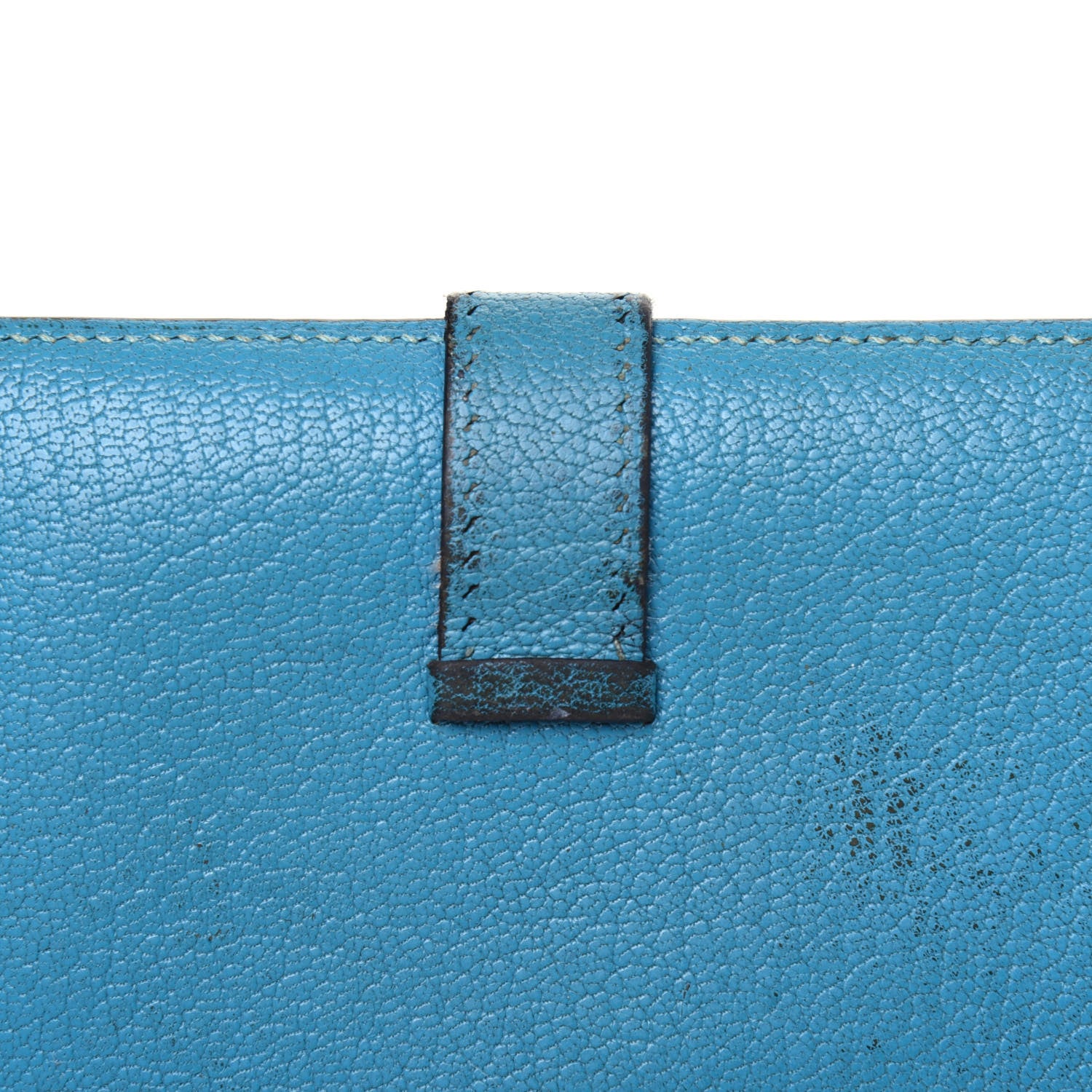 Hermes Chevre Mysore Compact Bearn Wallet Blue Jean 26 of 29