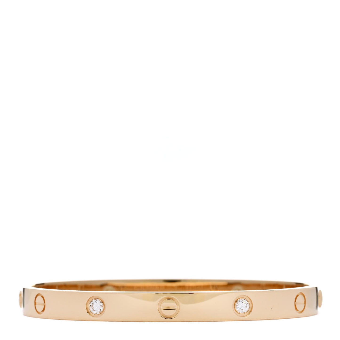 18K Yellow Gold 4 Diamond LOVE Bracelet 18