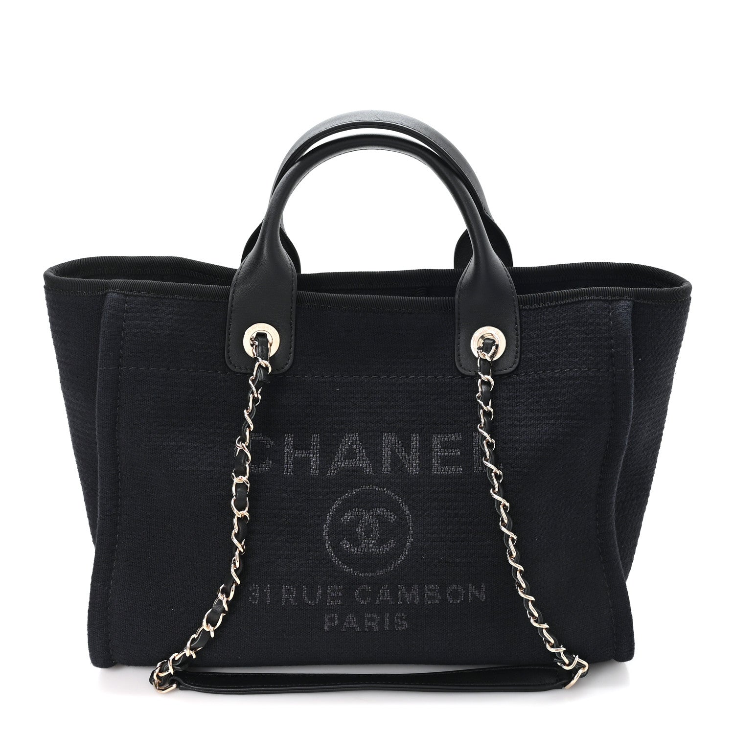 Chanel Mixed Fibers Small Deauville Tote Black 1905066 – FASHIONPHILE