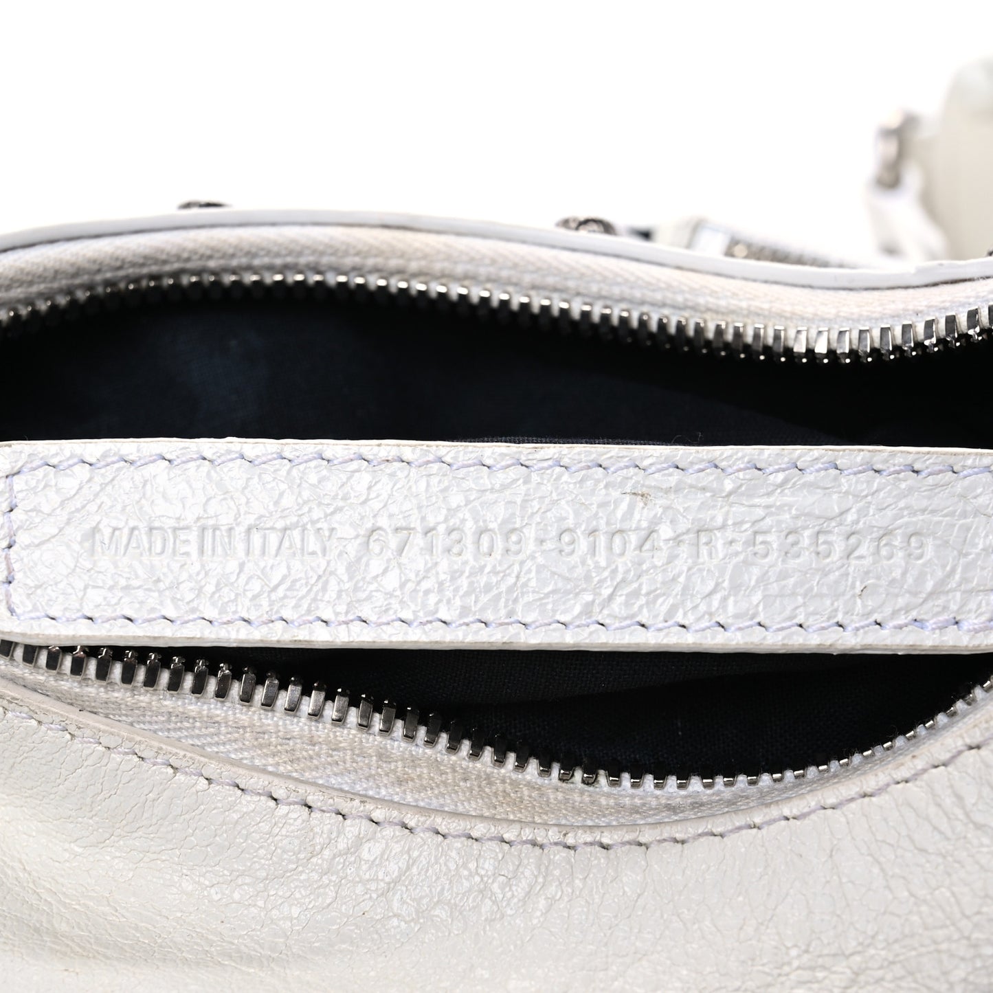 Agneau Arena Le Cagole Shoulder Bag XS Optic White