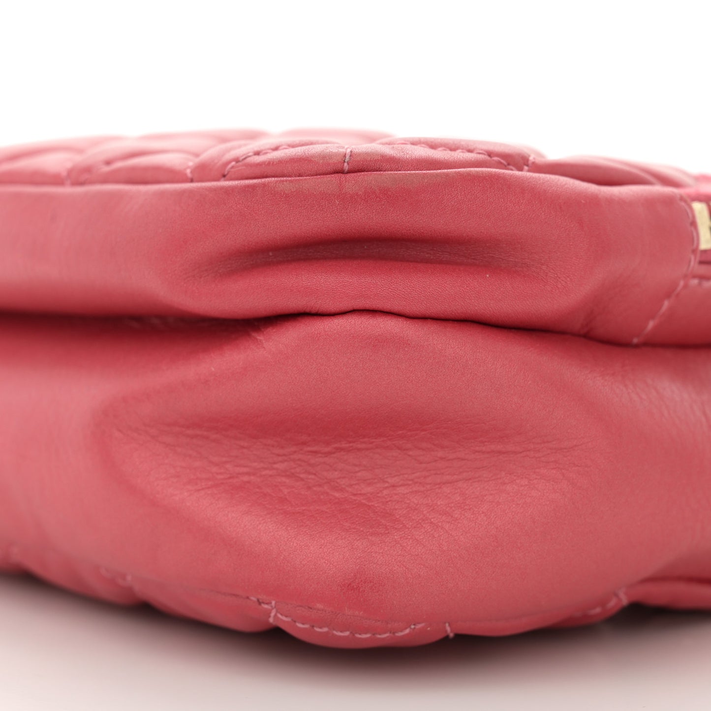 Calfskin Quilted Day Trips Camera Case Pink