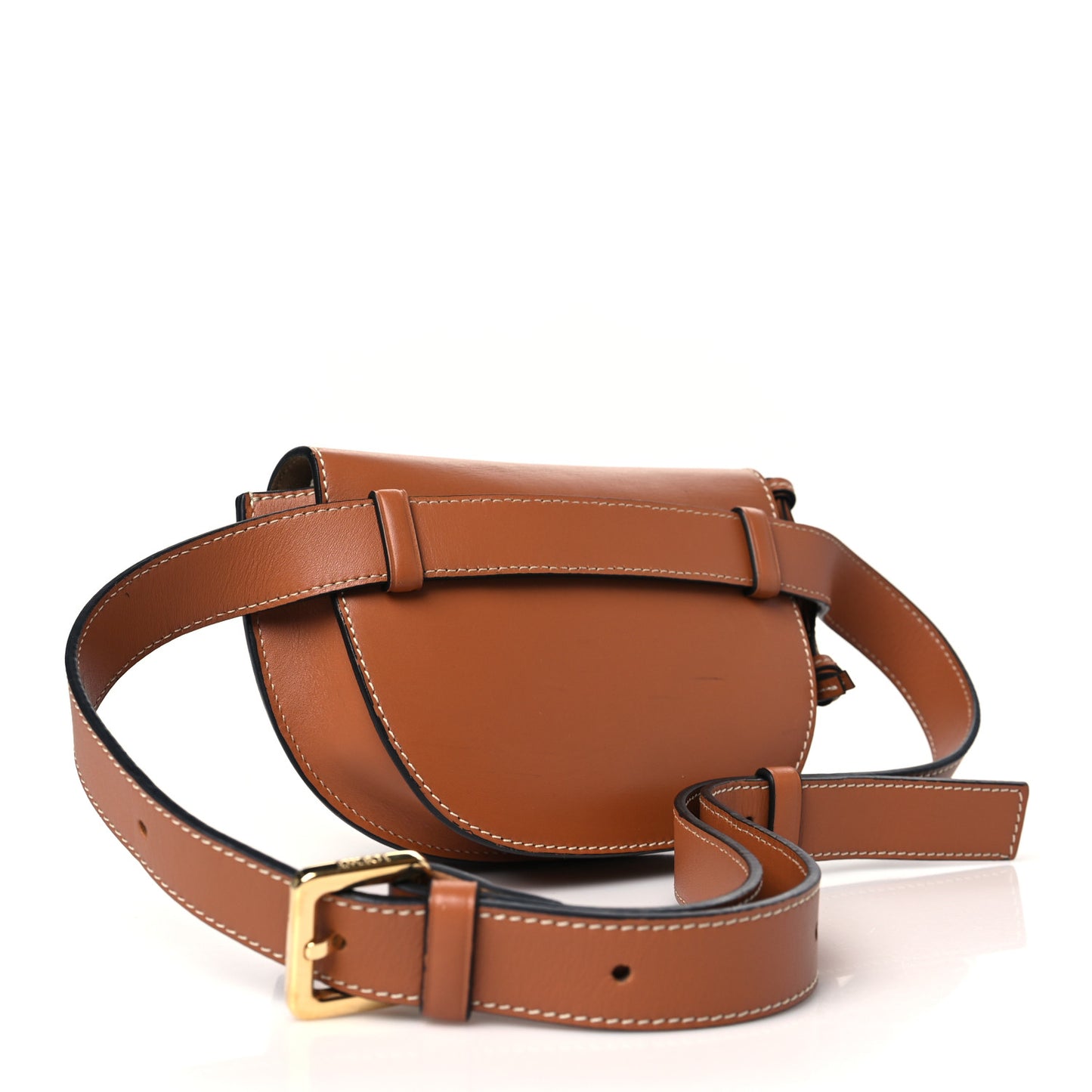 Calfskin Mini Gate Belt Bag Tan